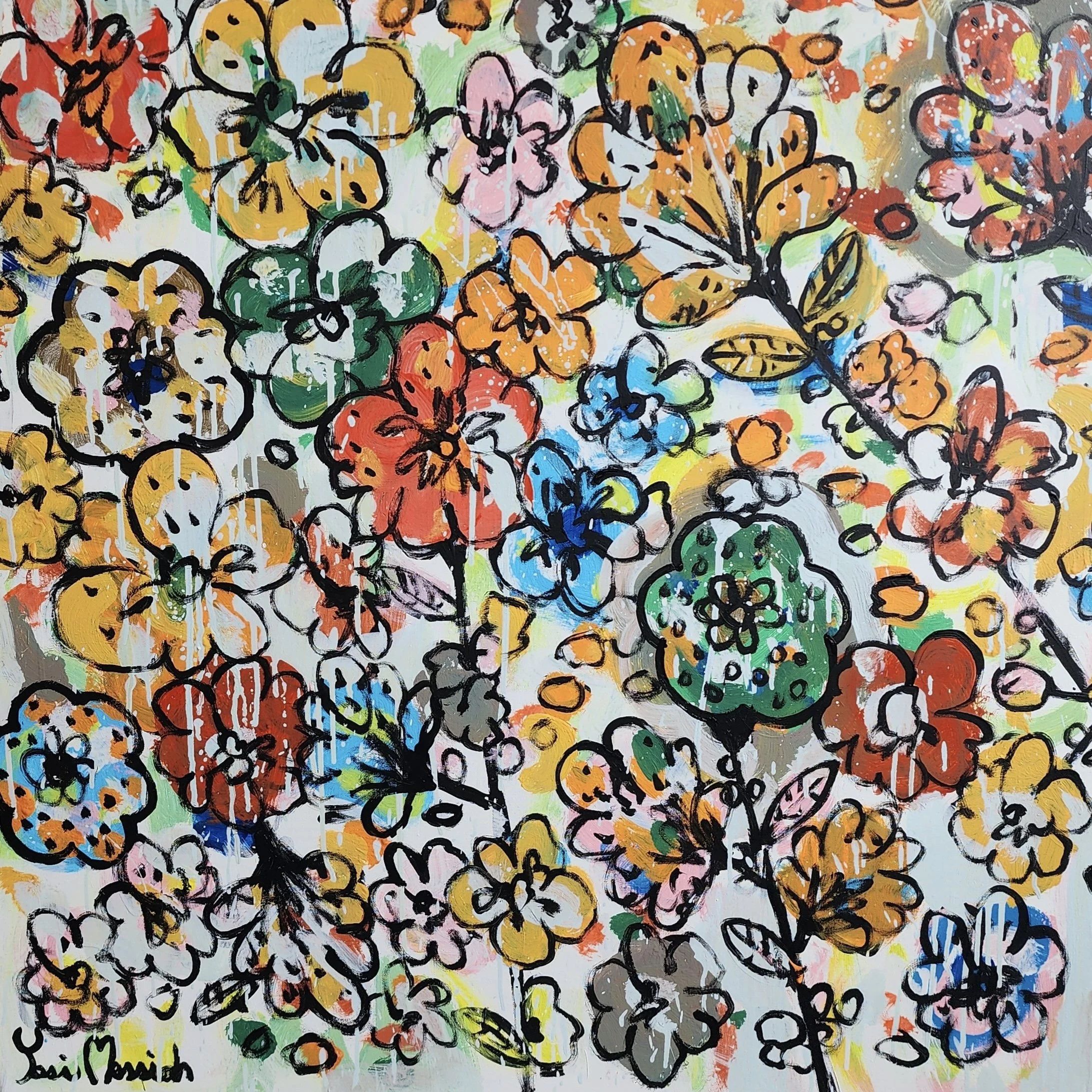 Colourful Garden Cherry Blossoms