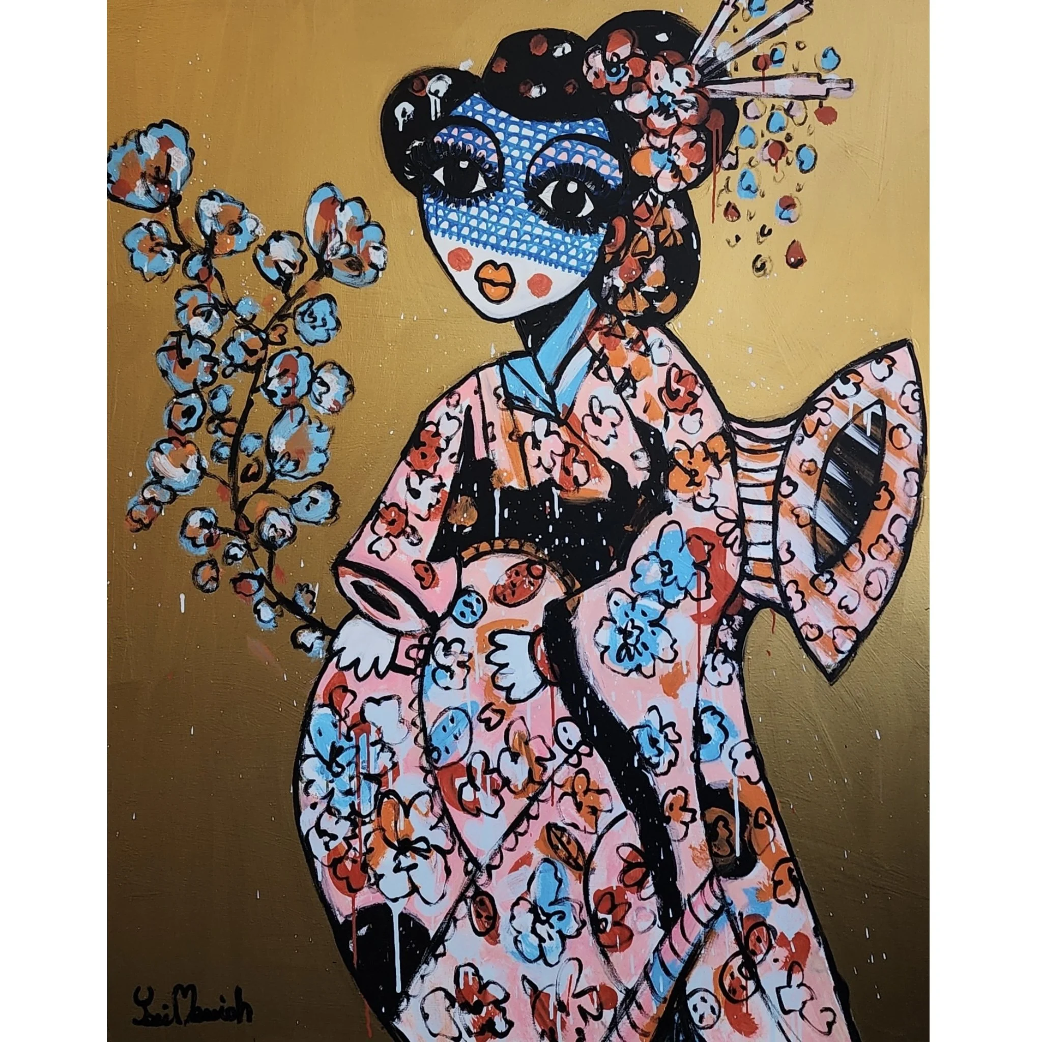 Golden empress, My Blue Flowers