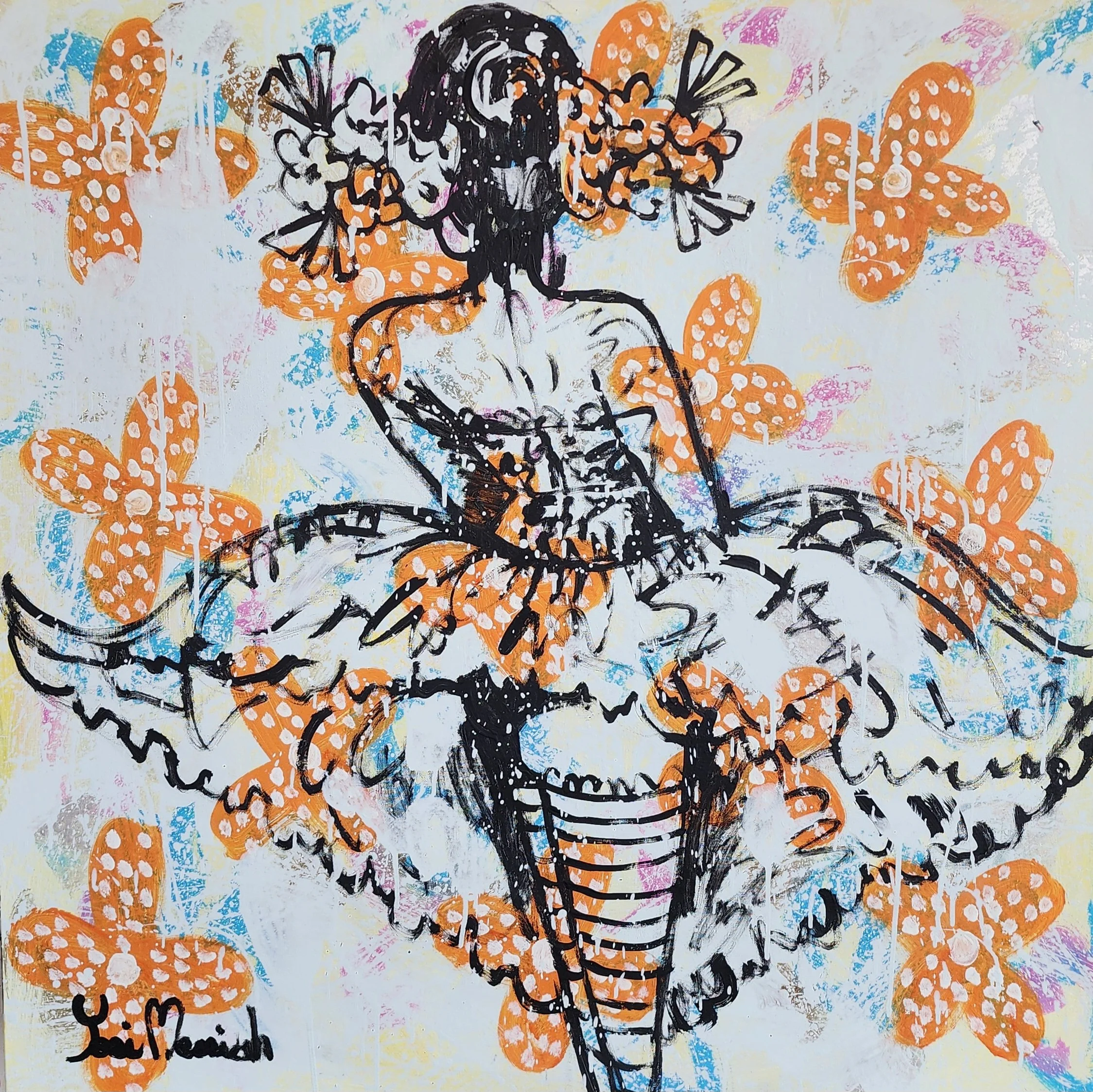 The Only Dancer Orange Flowers