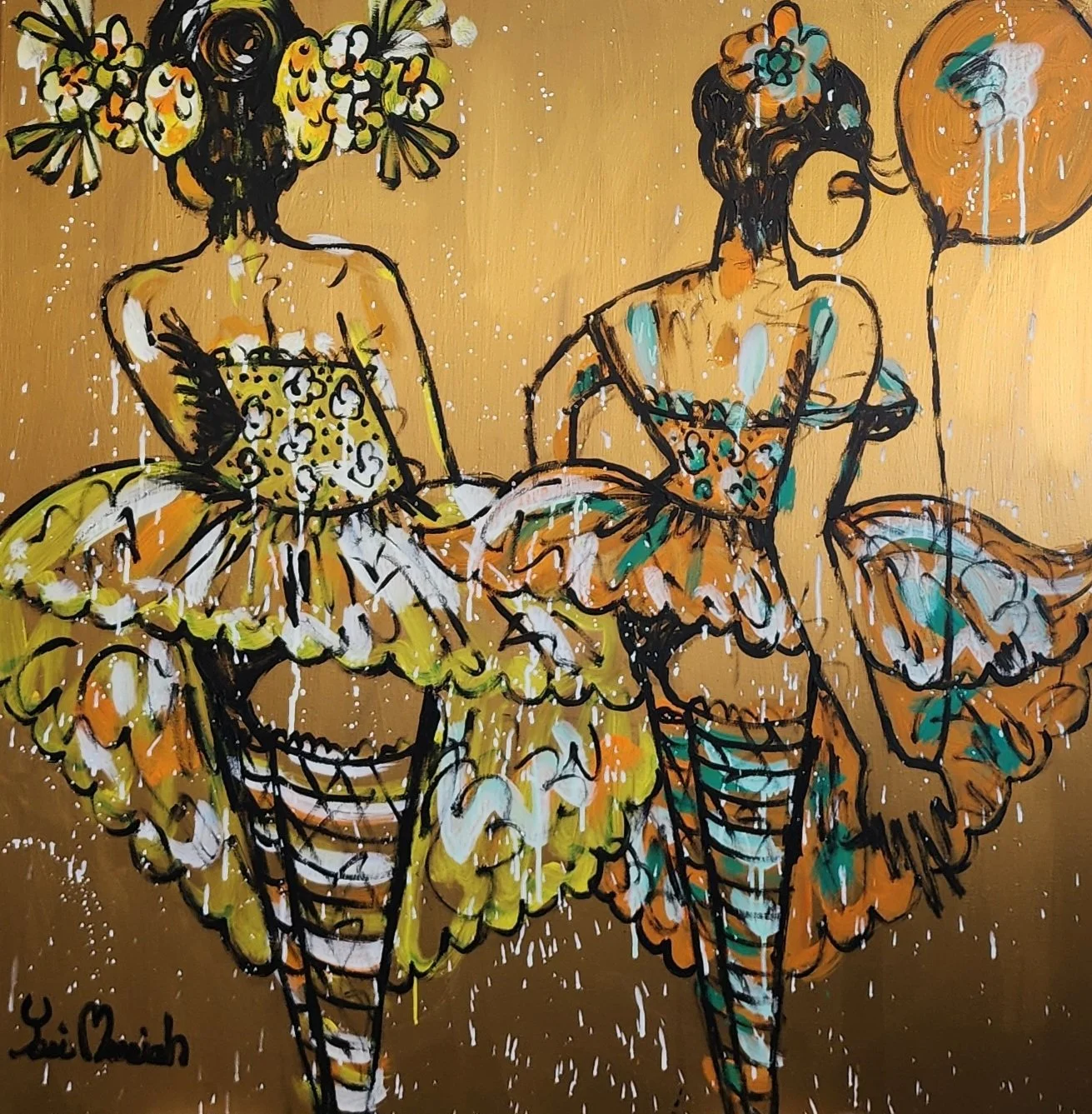 Twin Dances Orange Balloon