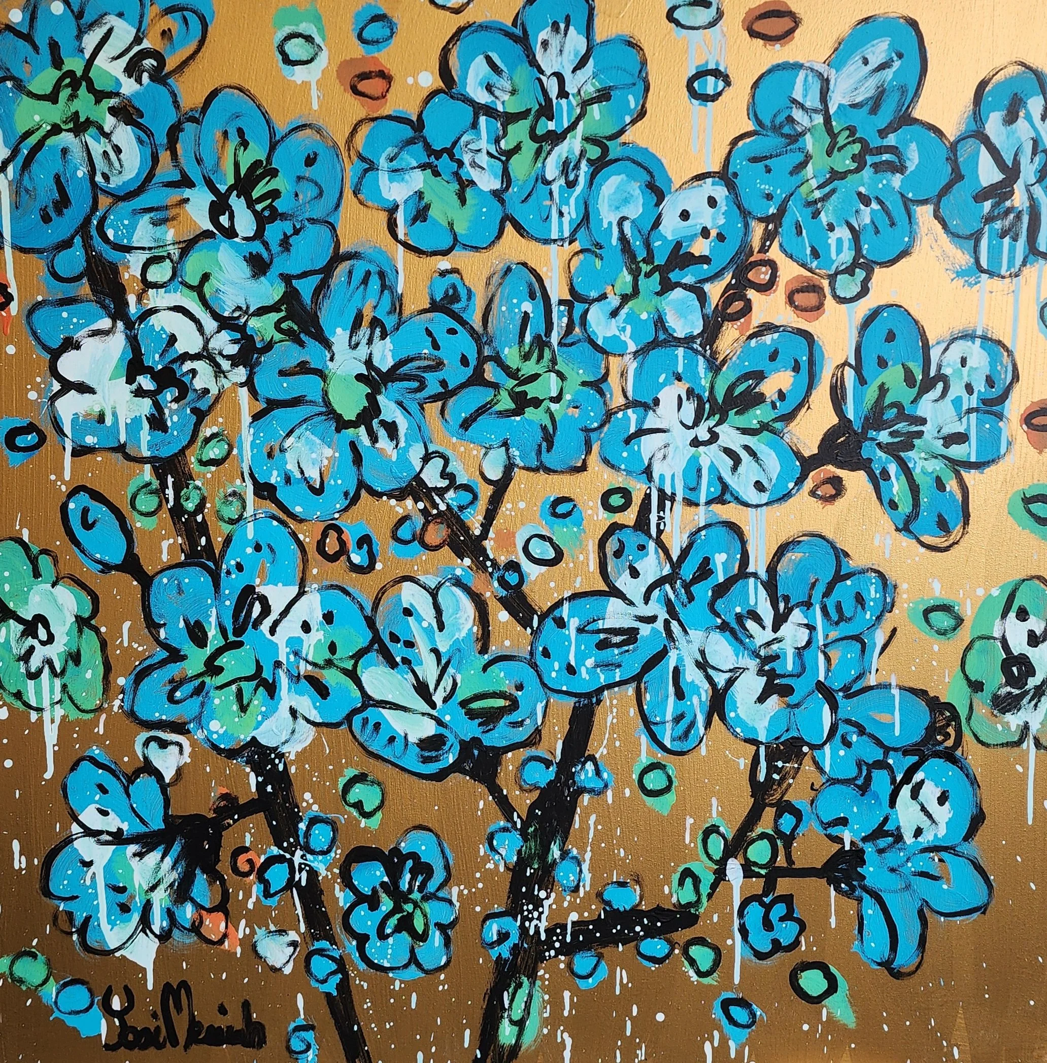 Sky Blue Cherry Blossom