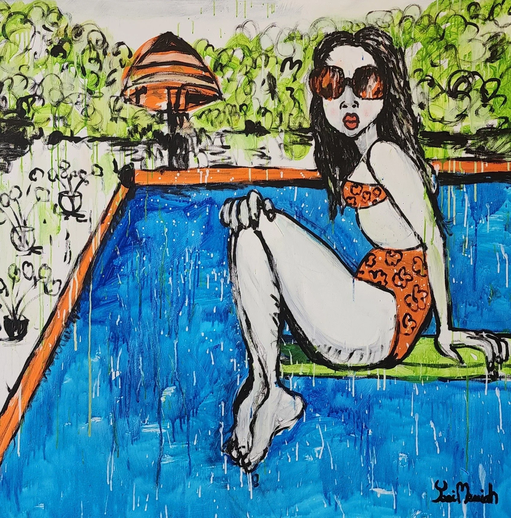Relaxing Day By The Pool