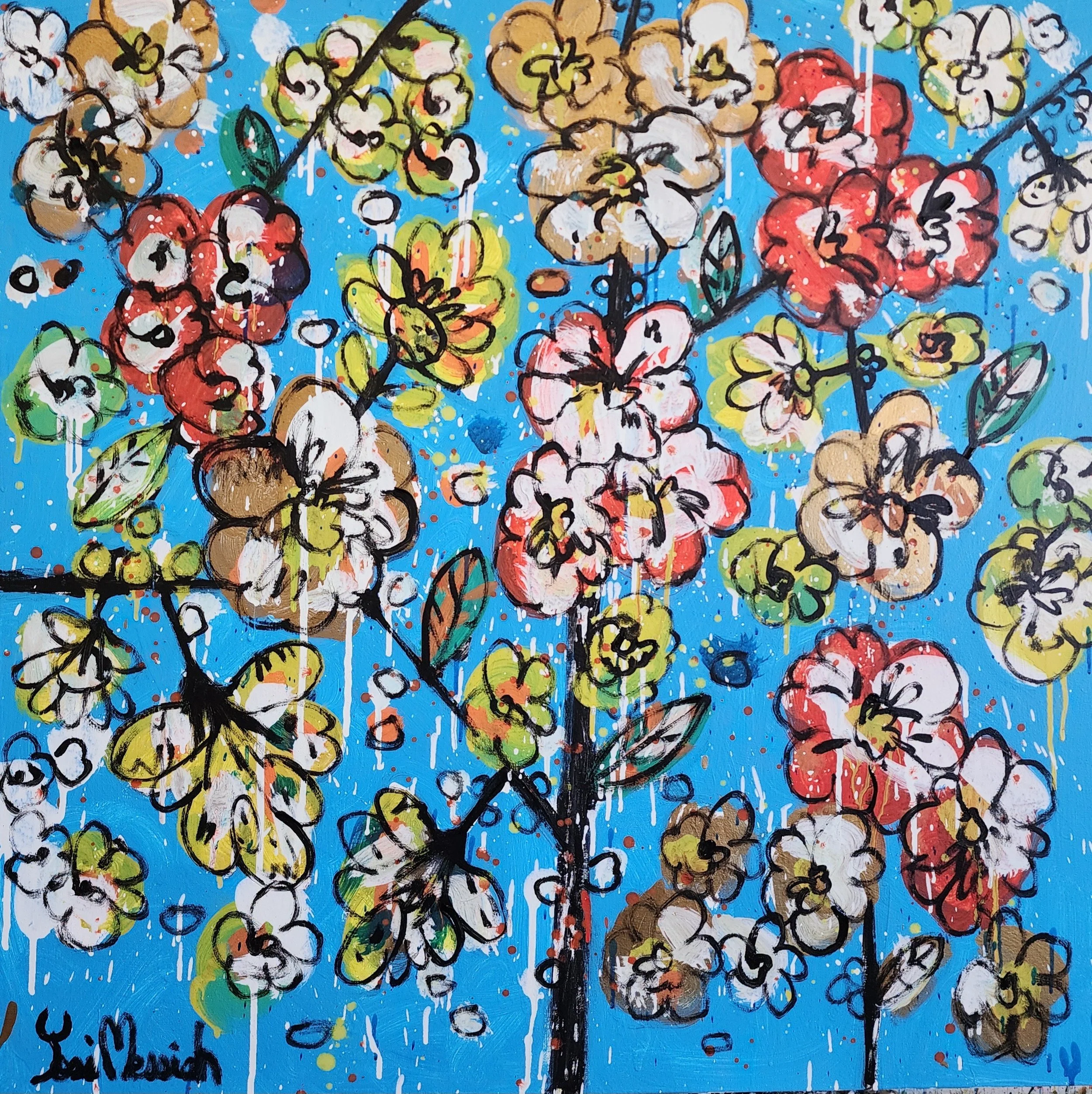 Cherry Blossom Blue Spring