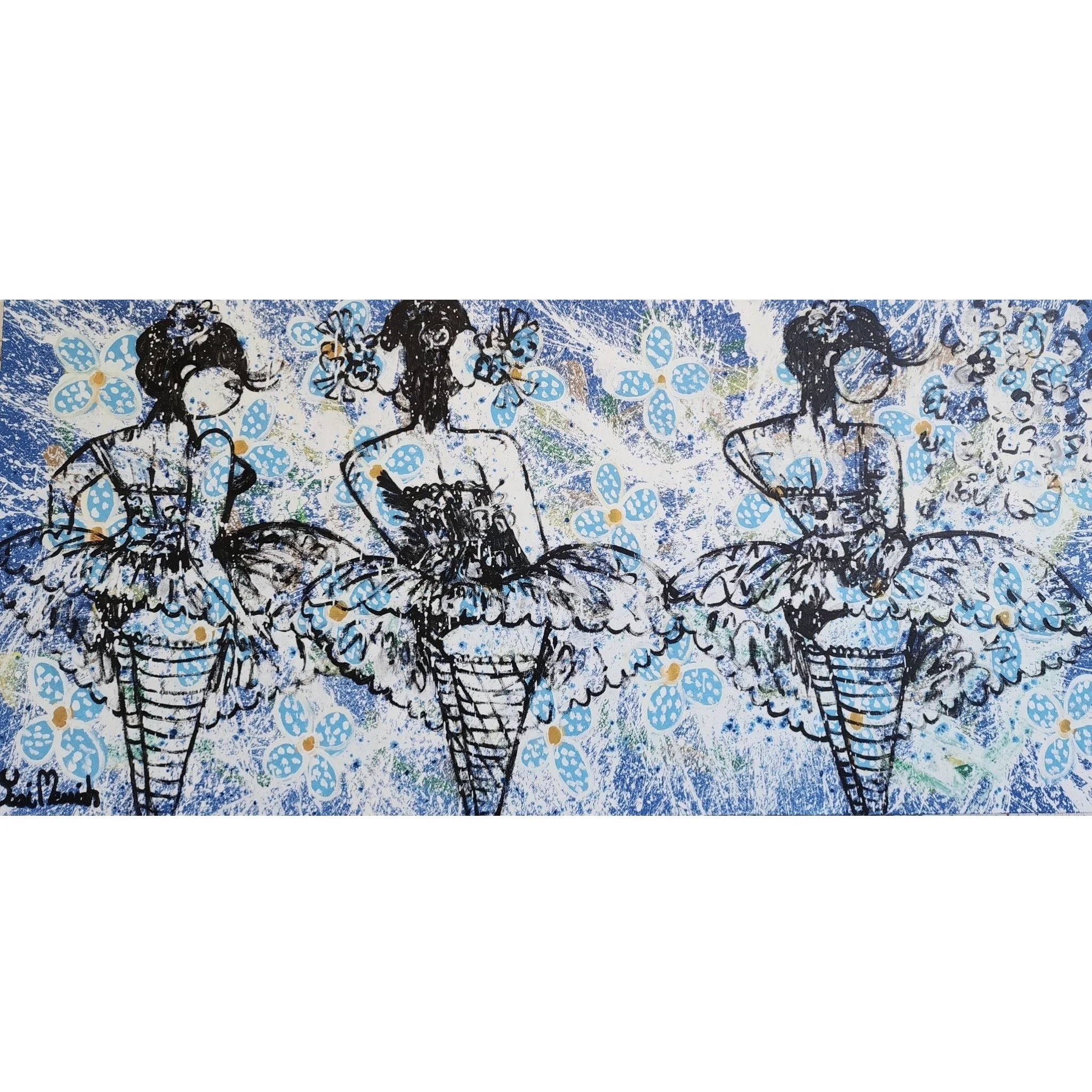 Soft Elegant Flower Garden The Dancers 
