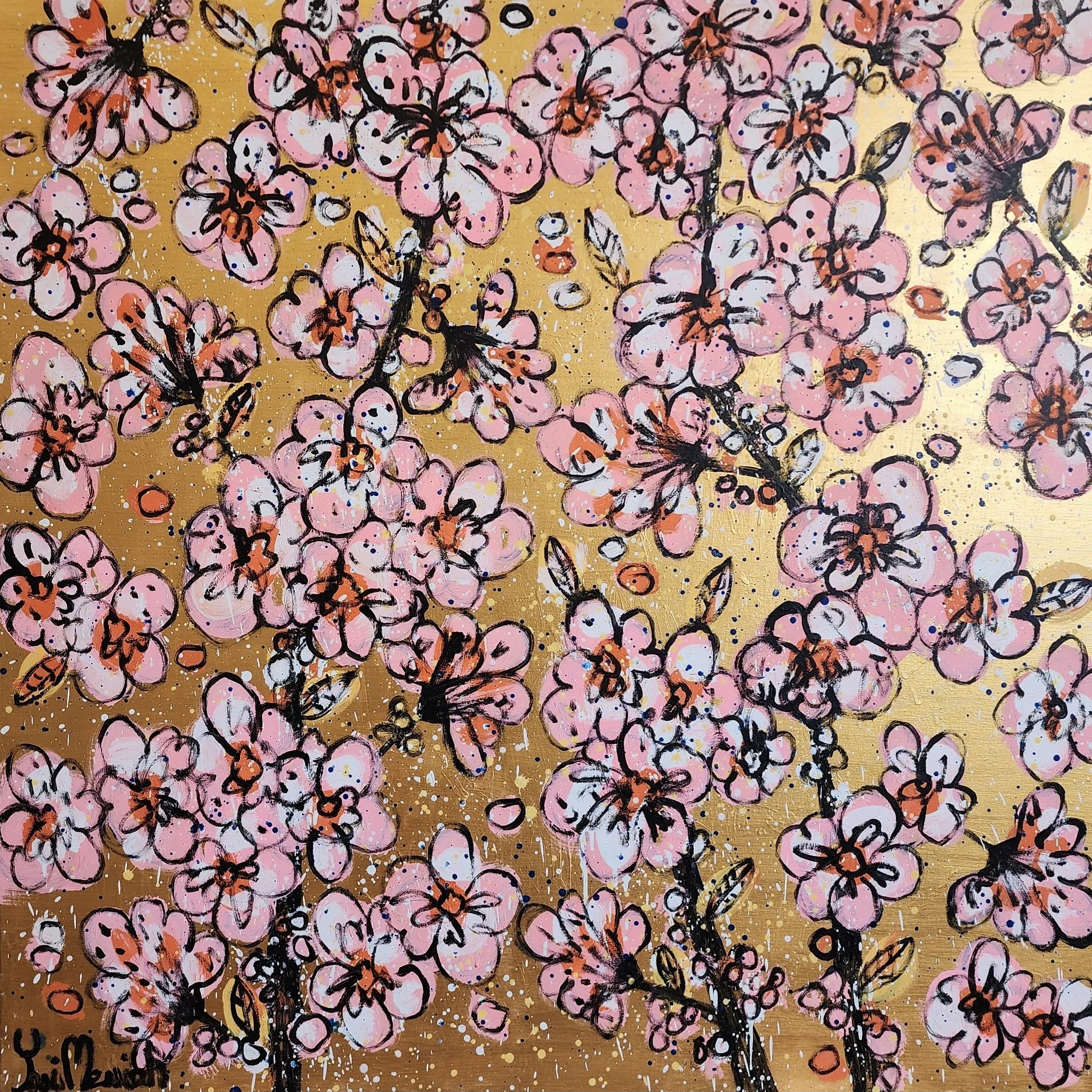 The Golden Dance Pink Cherry Blossom