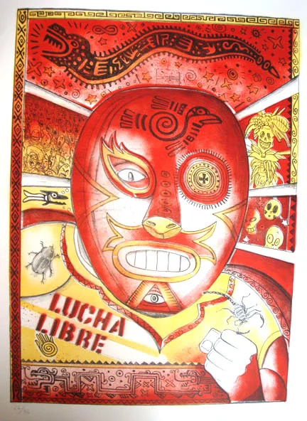 "Lucha Libre" Litho Print