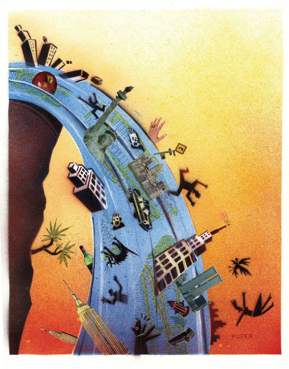 "NY Waterfall" Original