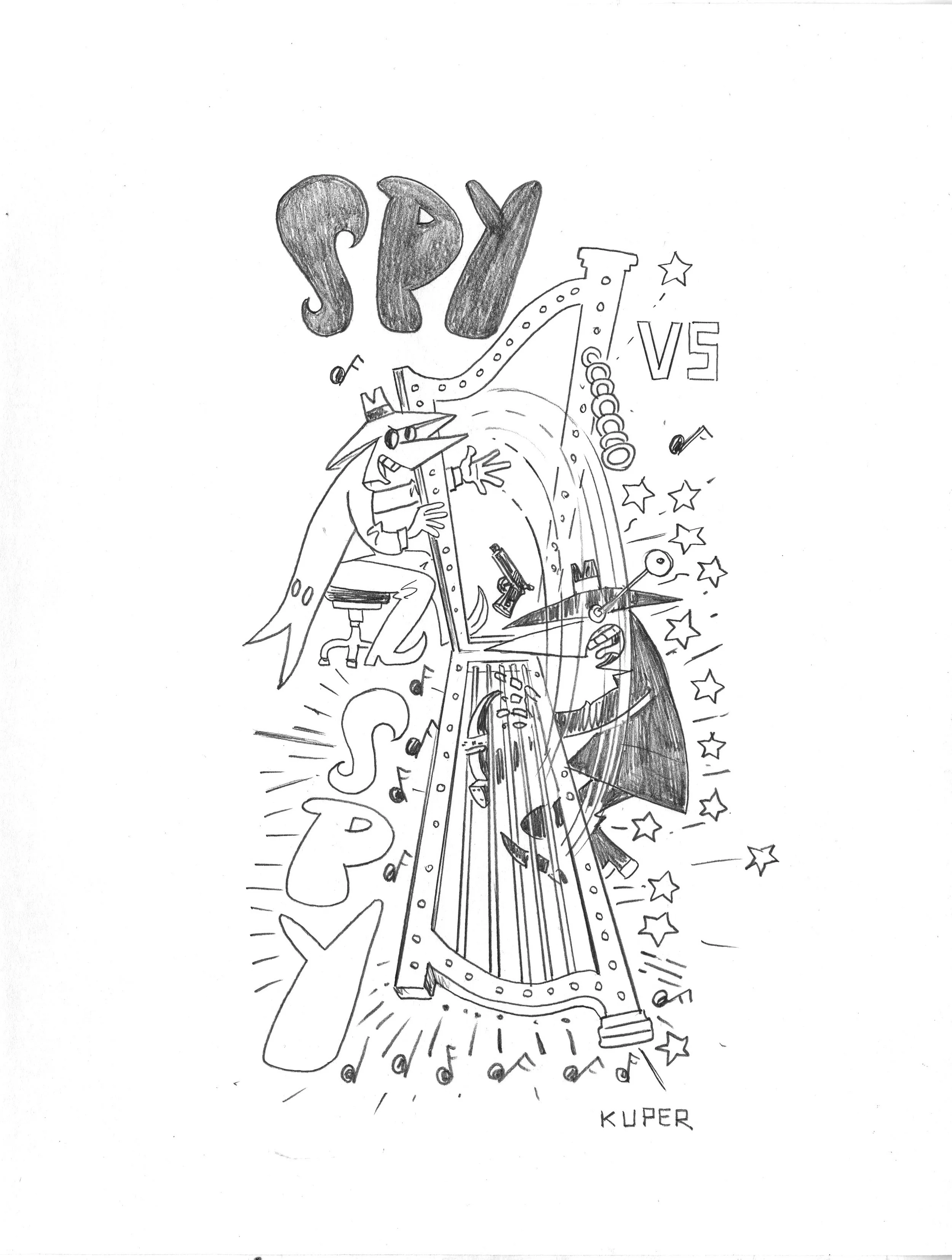 Spy vs. Spy Sketch: Harp