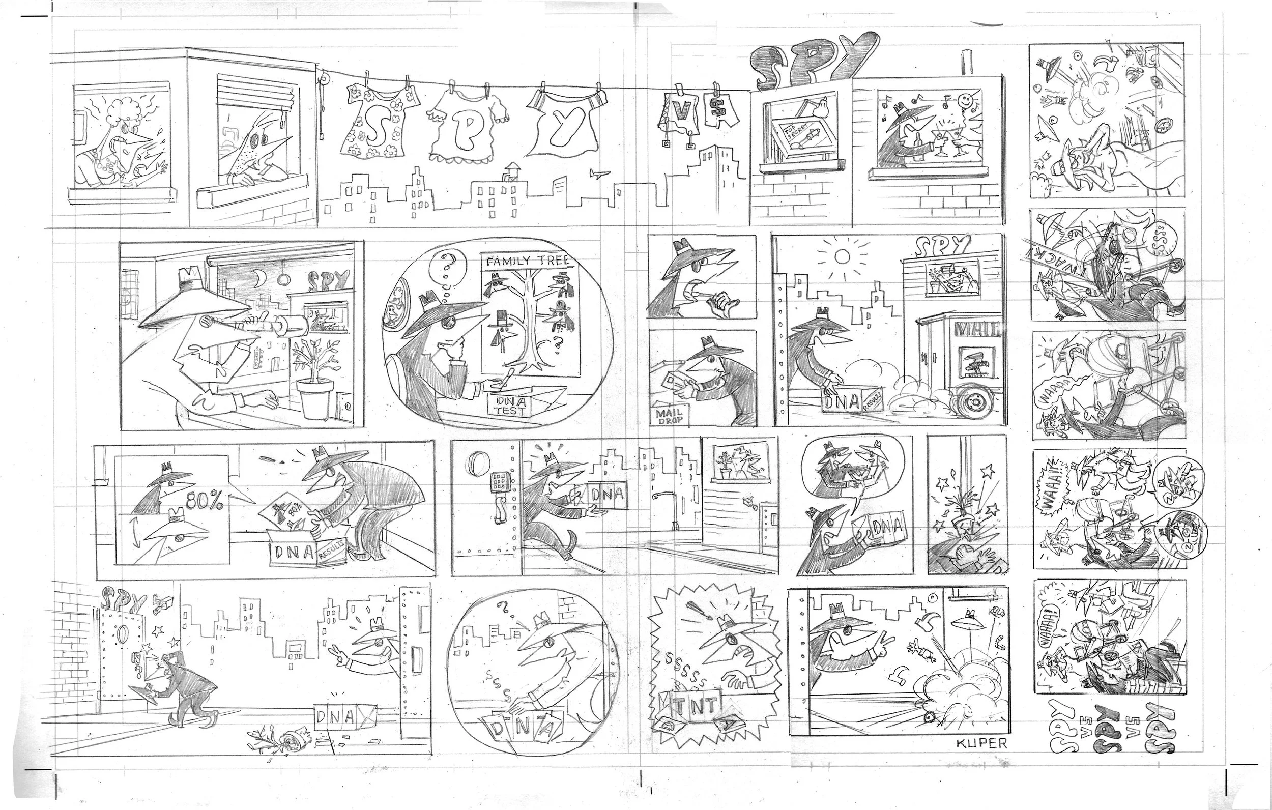 Spy vs Spy Pencils: "Family"
