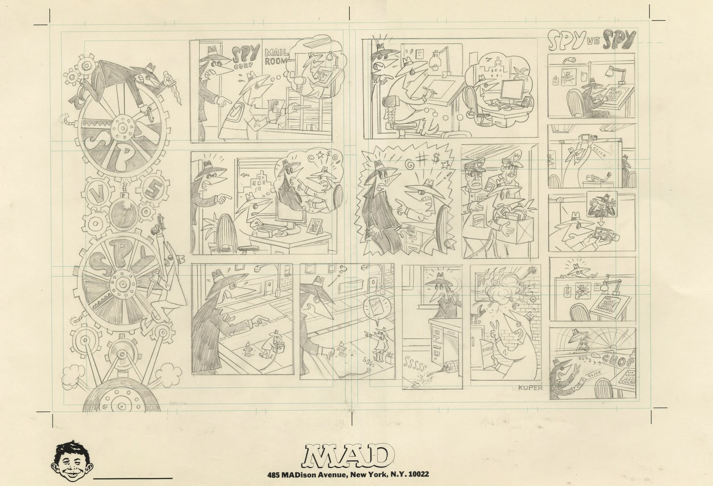 Spy vs. Spy Pencil: "Working"