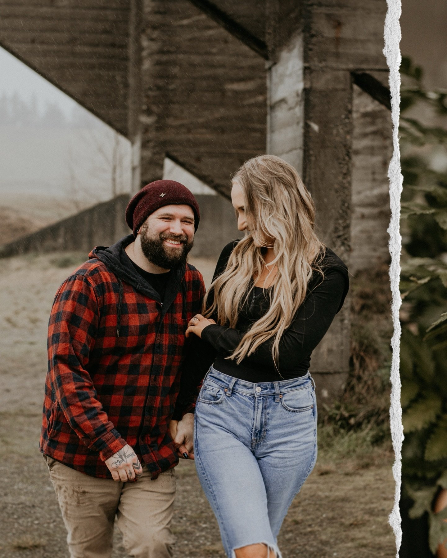 Weather calls for an atmospheric flood rain? Eh, no problem 😉 #engagement #pnwphotographer #staywild