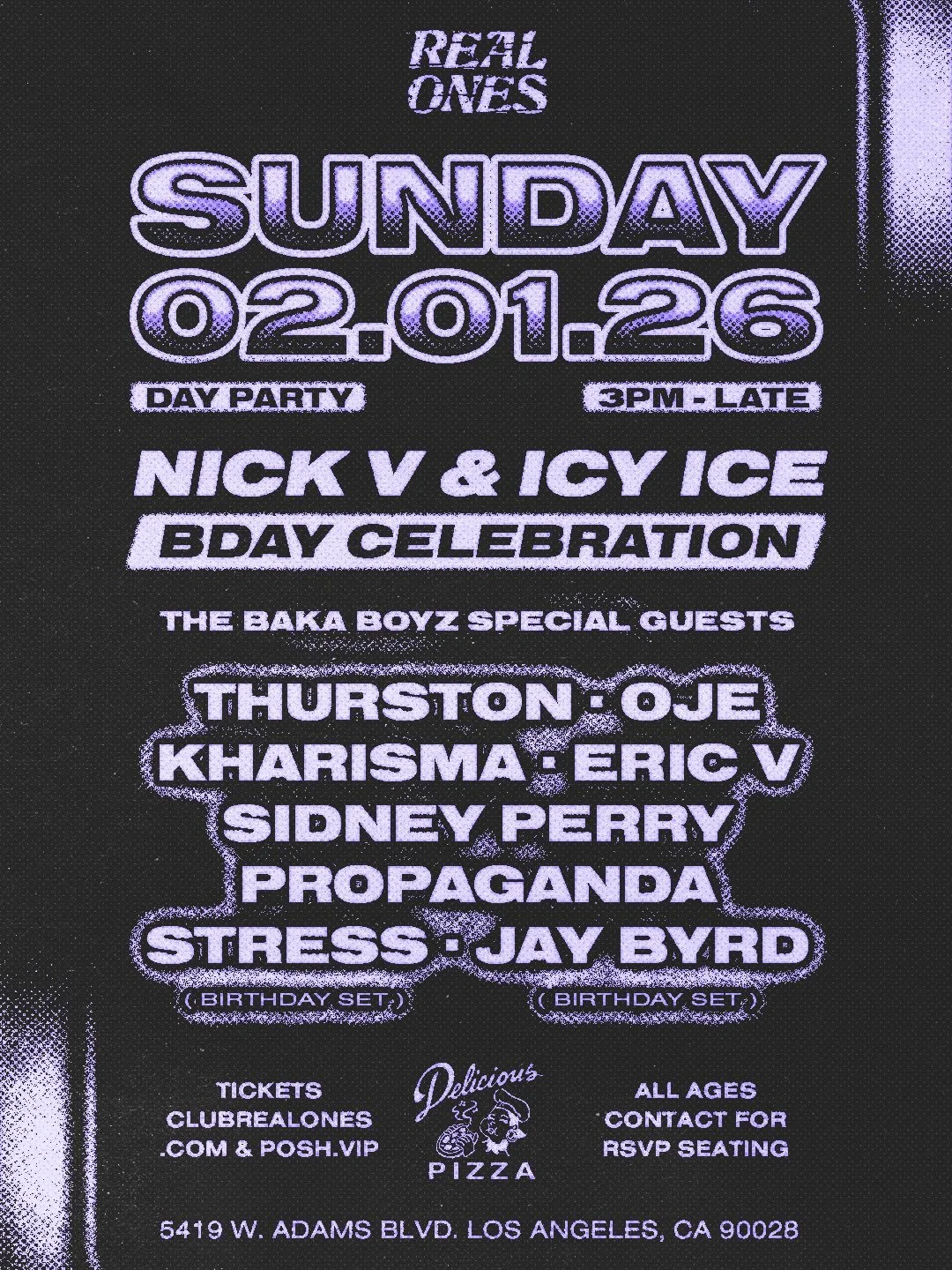 Tell folks to go see the dopest party host toast the whole scene! @clubrealones at @deliciouspizzahq ! 
@thebakaboyz ! Feb 1. Tix are going quick! All ages! Bring the team