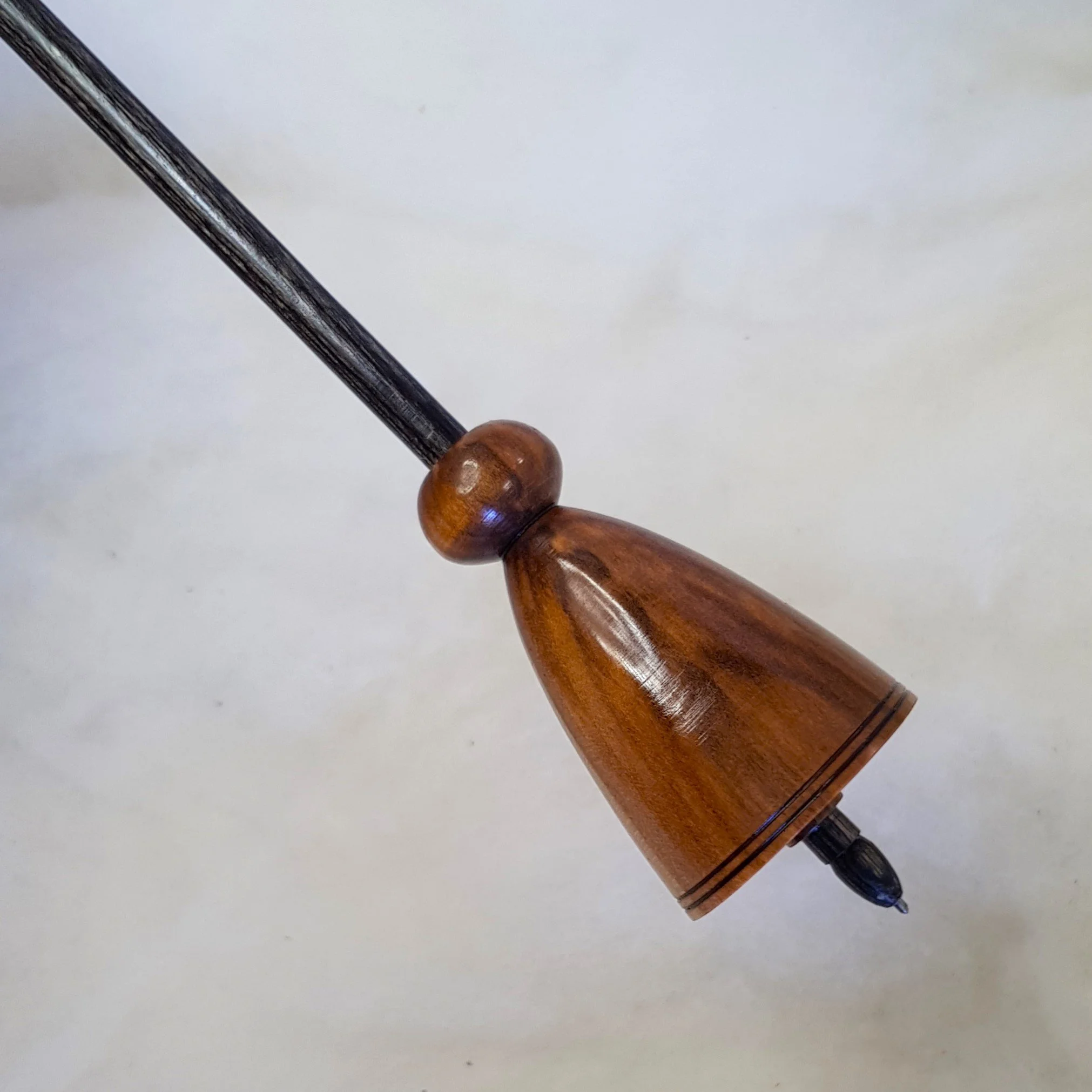 Signature Series - Dervish - Medium Light Weight, Titanium Tip Support Spindle, made with Highly Figured Black Heart Sassafras, and Frogwood.