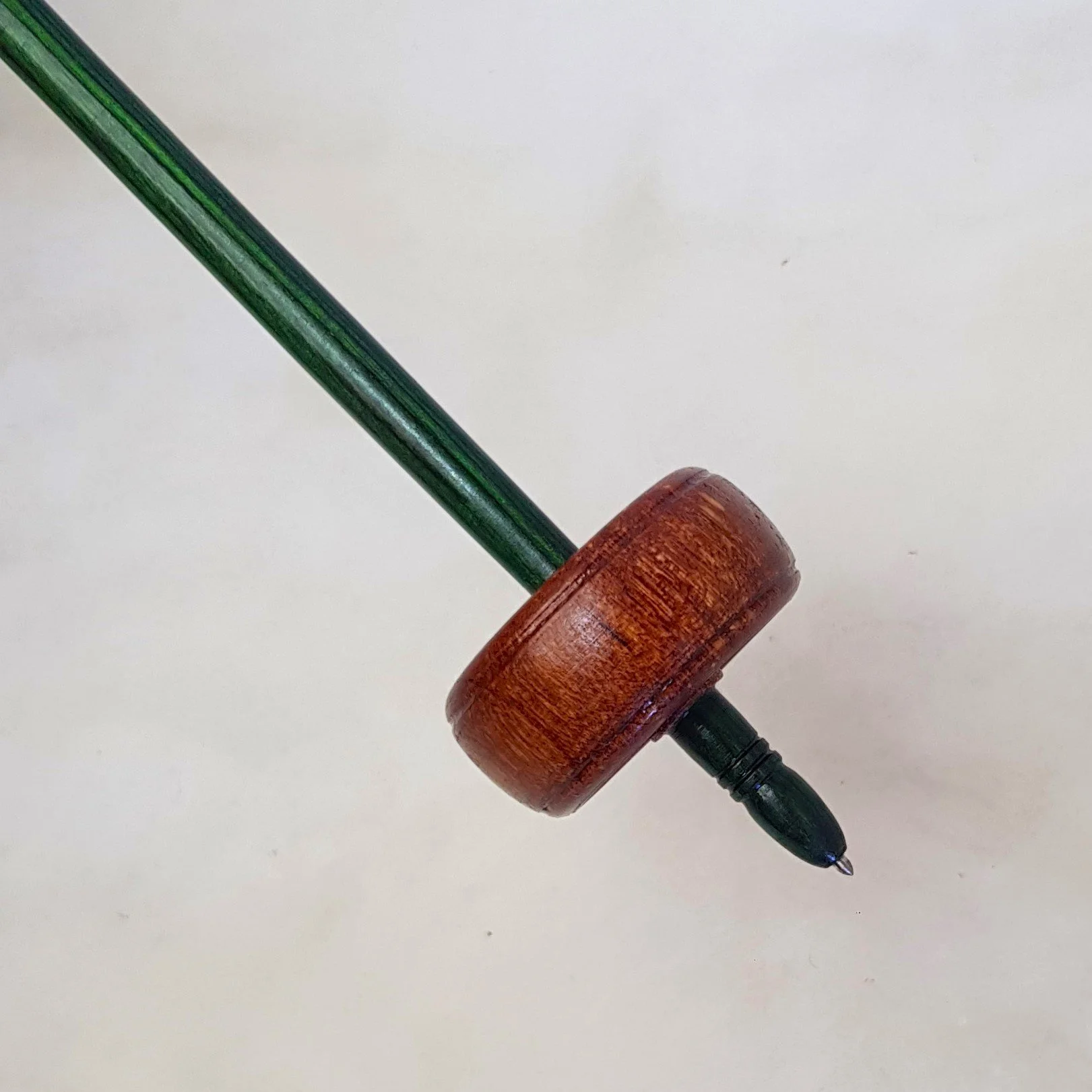 Signature Series - Tahkli Style - Light Weight, Titanium Tipped Support Spindle in Highly Spalted Queensland Blackwood, and Frogwood.