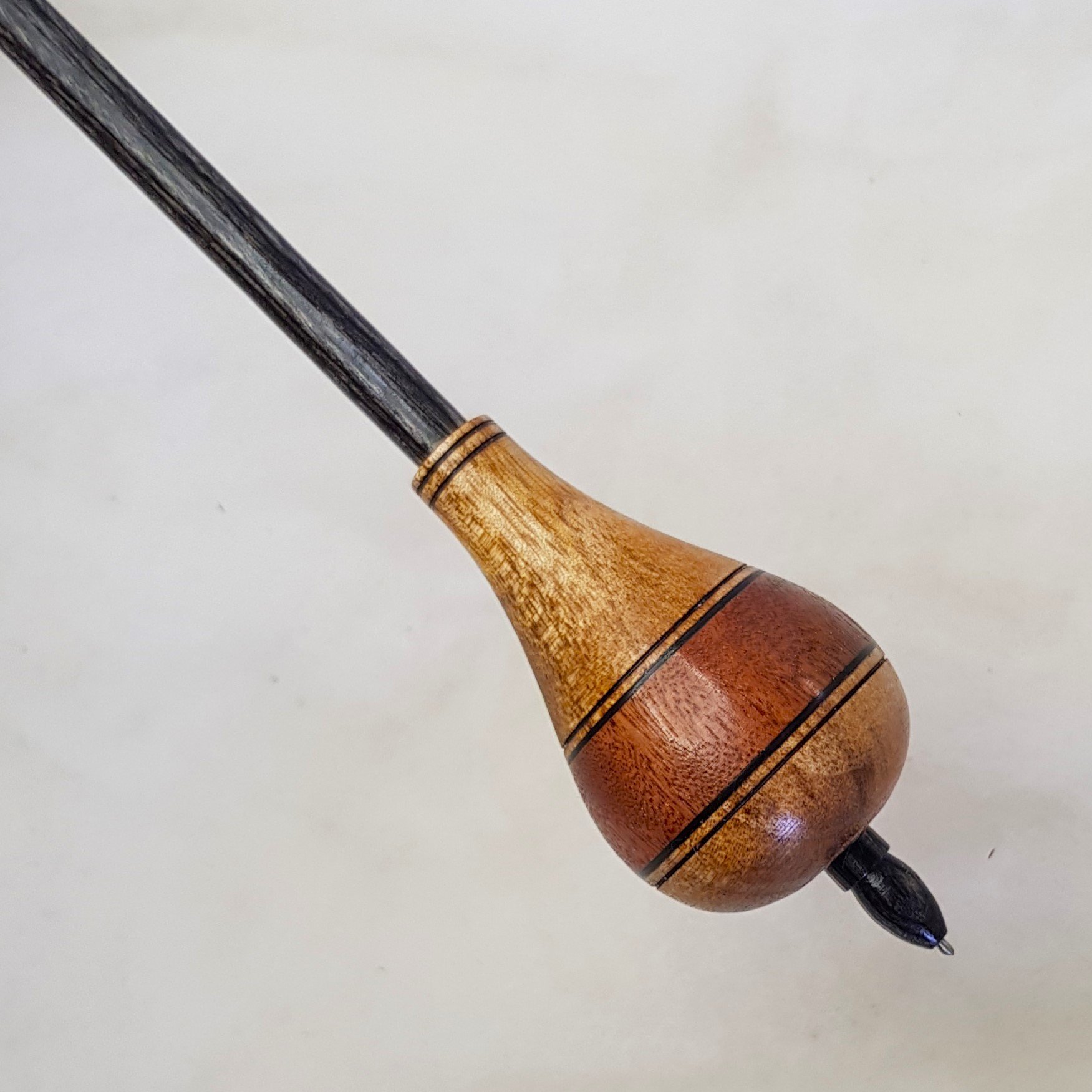 Signature Series - Teardrop -  Medium Weight Russian style supported spindle in Camphor Laurel, Jarrah, and Frogwood.