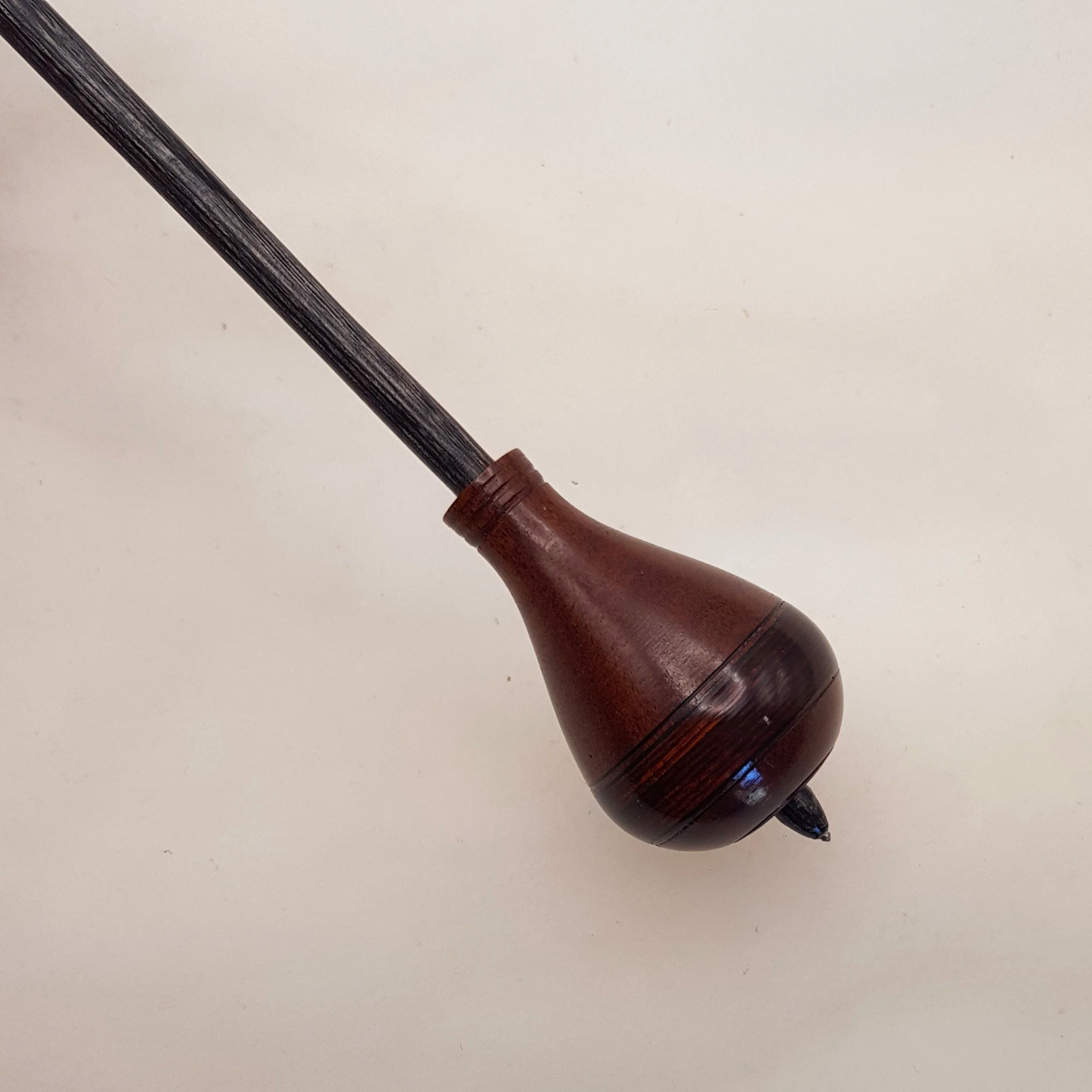"Frank" - Limited Edition - Teardrop - Medium Heavy Weight Titanium Tipped Russian style supported spindle in Gidgee, Dymondwood, and Frogwood.
