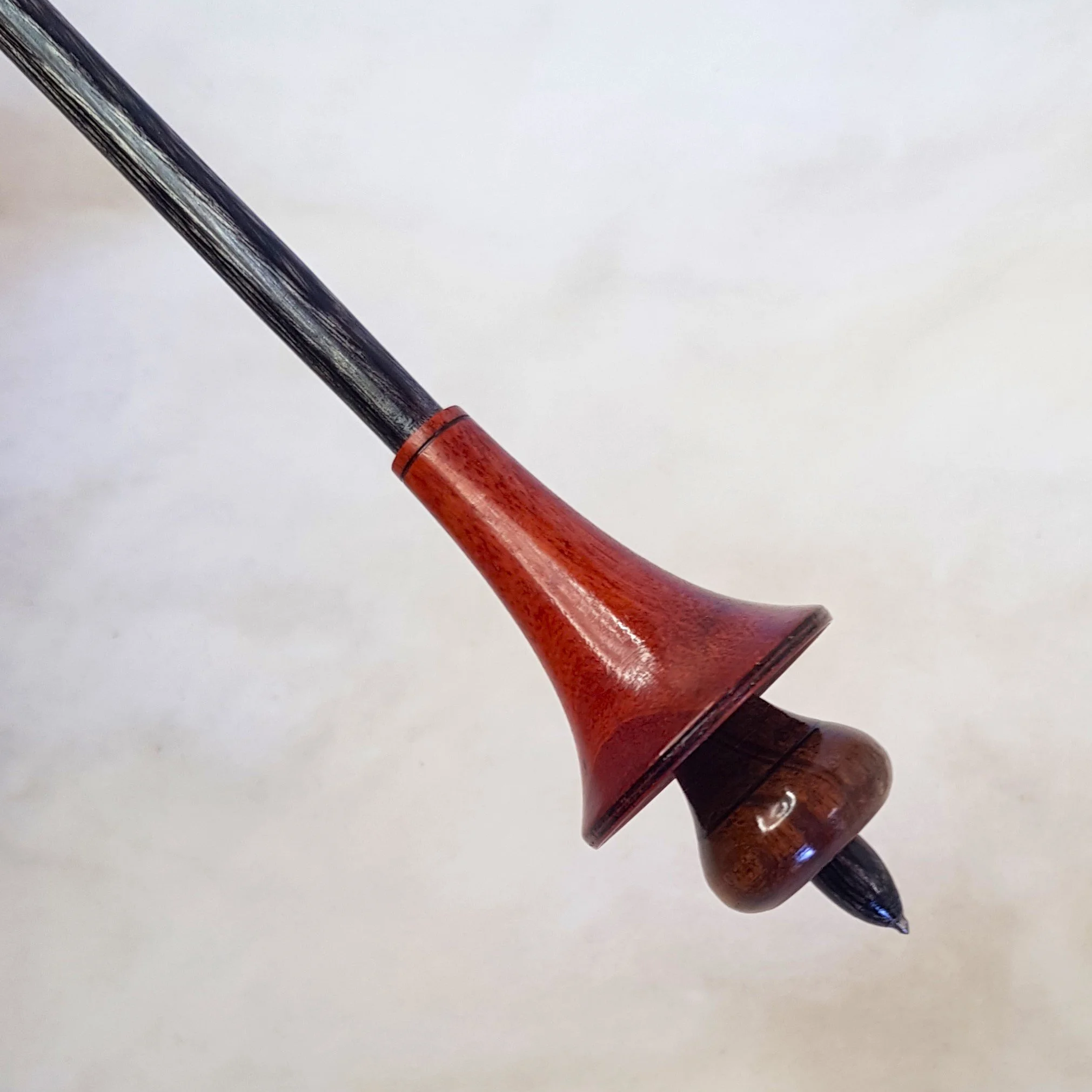 Signature Series - Fungos - Light Weight, Russian style supported spindle in, Figured Jarrah, Figured Hairy Oak, and Frogwood..