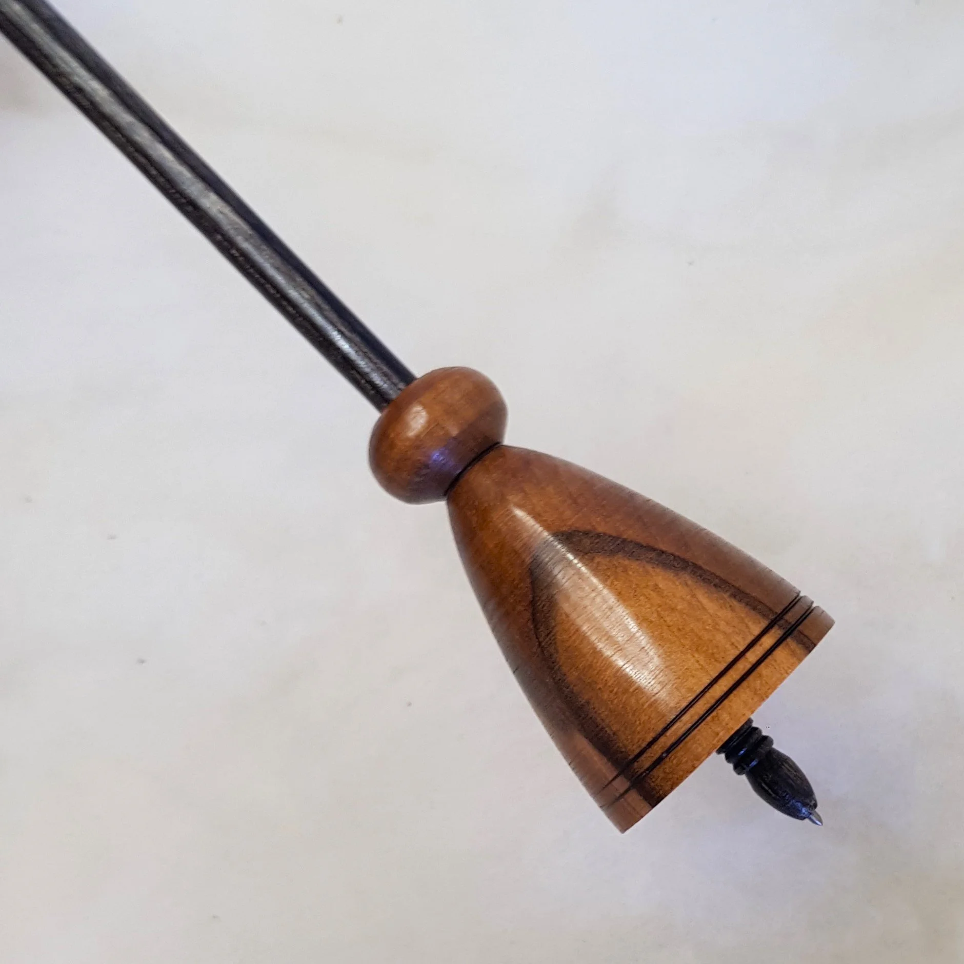 Signature Series - Dervish - Light Weight, Titanium Tip Support Spindle, made with Highly Figured Black Heart Sassafras, and Frogwood.