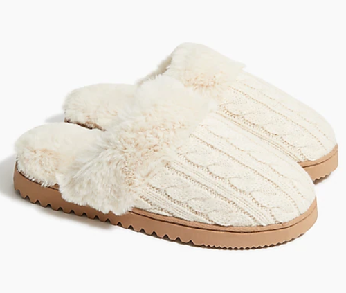 J. Crew Cableknit Slippers | $19.95