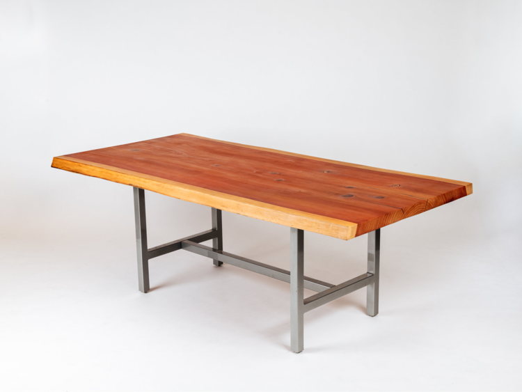 LiveEdge Solid Wood Dining Table — Bay Area Redwood