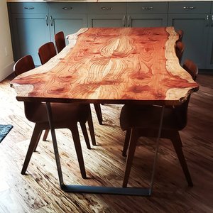 Modern Live Edge Wood Dining Table