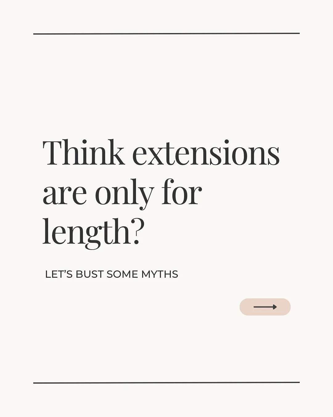 Think extensions are fake, damaging, or too much upkeep? Let&rsquo;s bust those myths 👏
⁠
When applied by a pro, extensions are:
✔️ Safe for your hair
✔️ Comfortable to wear
✔️ Blended for a natural finish
⁠
✨ Want to know if extensions are right fo