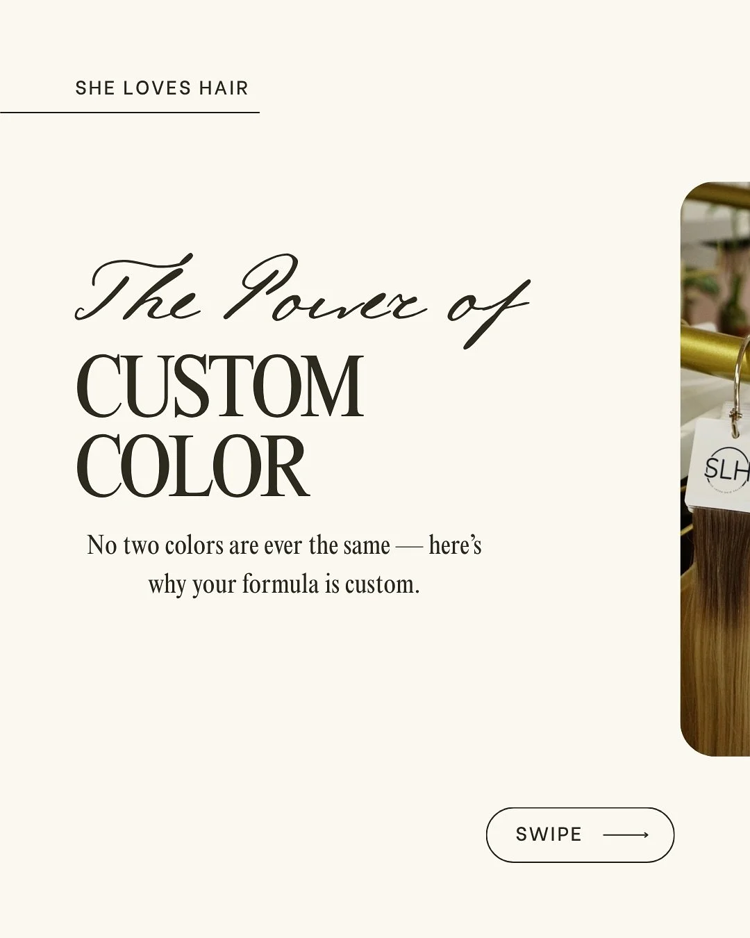 At She Loves Hair, no two colors are ever the same. 🎨
We design each formula based on your natural level, skin tone, and lifestyle.

✨ Custom means:
✔ Personalized pigment balance
✔ Designed for your maintenance level
✔ Mixed to enhance your underto