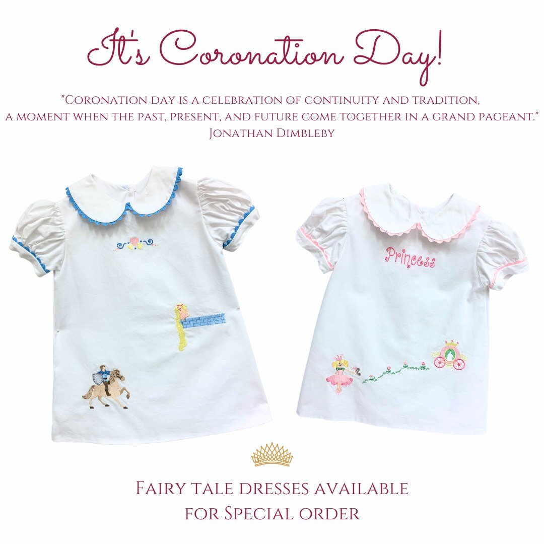 Happy Coronation Day! Celebrate with our Artisan Fairy Tale Dresses handcrafted with love and care, just like the fairy tales we grew up with. Available for special order only. 

Photo Credit: @barbi_macon_photography 

#Woexstl 
#CoronationDay 
#Fai