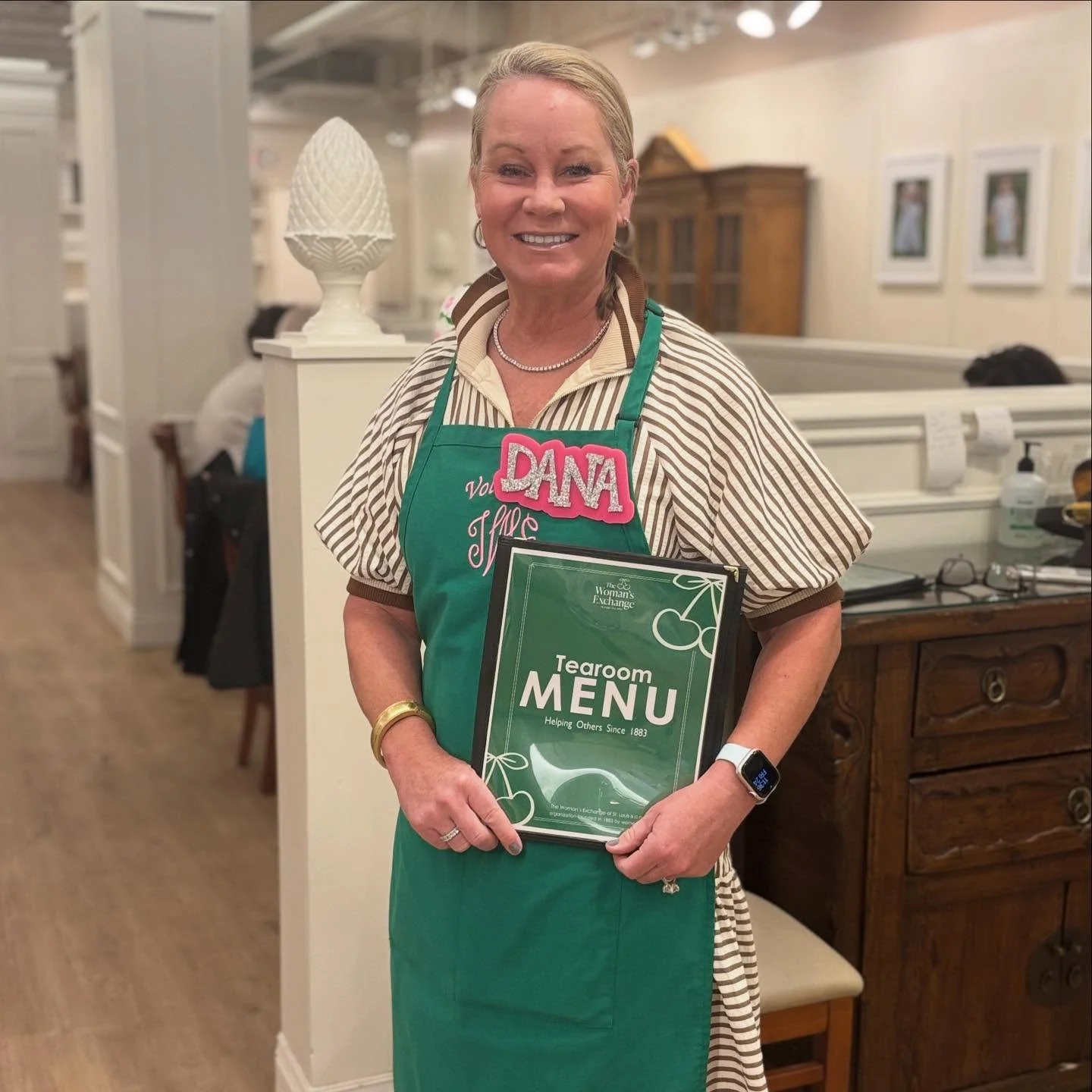 Happy Friday! Round out your week by joining us for lunch in our Restaurant &amp; Tearoom. Our hostess &amp; Board Member, Dana, can&rsquo;t wait to seat you! 🍽️

#Woexstl 
#Lunch 
#DineIn 
#Lunchtime 
#Soup 
#Salad 
#Sandwich 
#Mission 
#Nonprofit