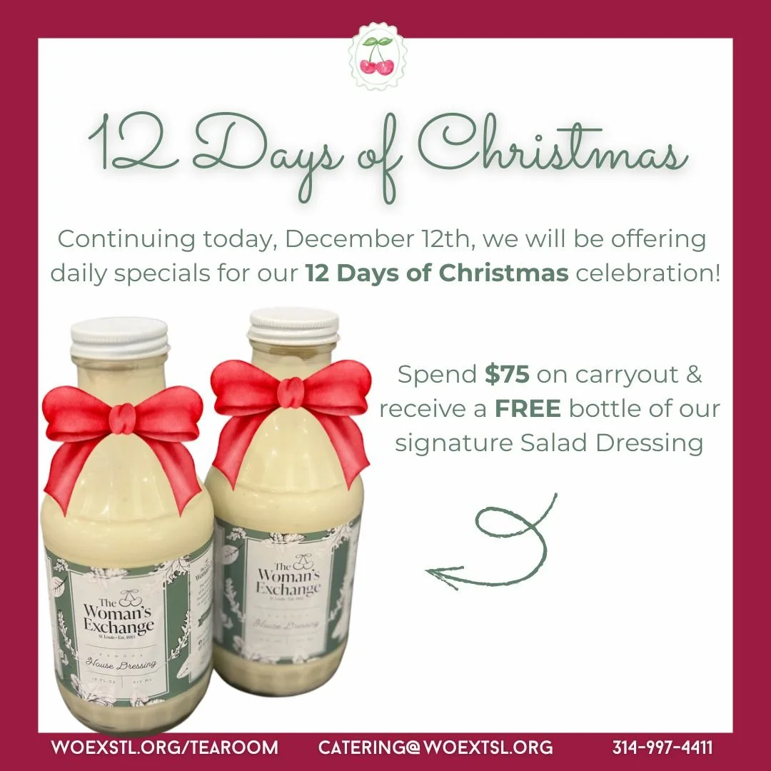 Happy Friday! If you're craving our signature salads, sandwiches, dinners, soups, or desserts, come visit us in carryout for today's 12 Days of Christmas special offering! ⬇

Spend $75 on all your favorite items in carryout, &amp; receive a FREE bott