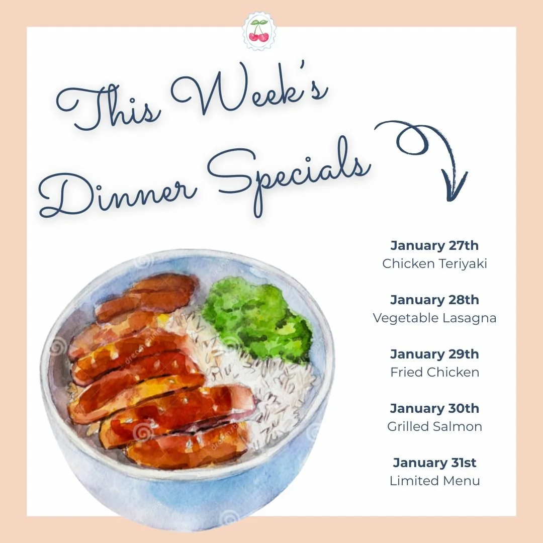 What's for dinner this week? Scroll ➡ through our post to view this week's Dinner &amp; Soup Specials! Made fresh in our kitchen, our specials are available daily in carryout! Call 314-997-4411 ext. 115 or 116 for availability. 

A friendly reminder 