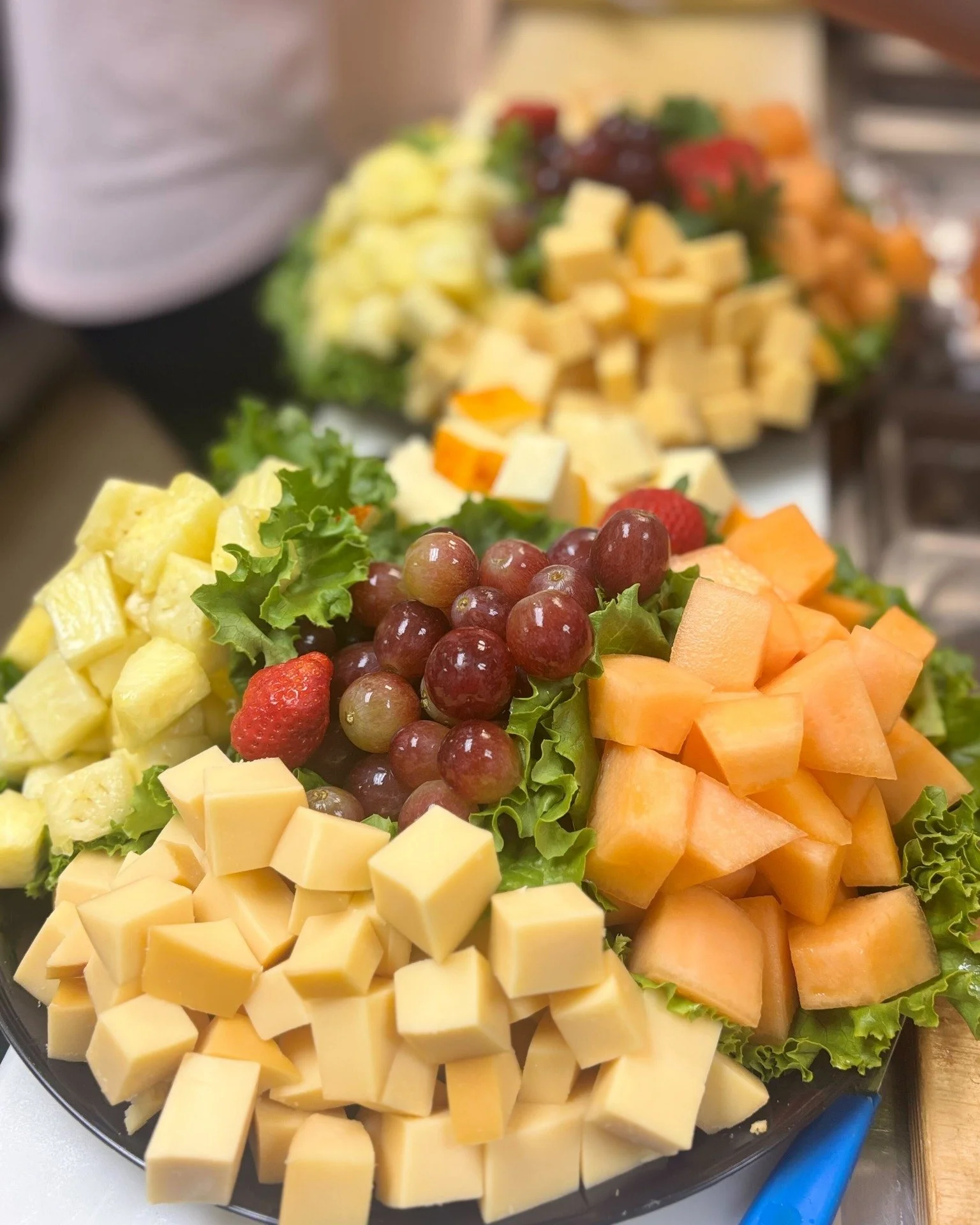 Gather, graze, &amp; enjoy! Our Fruit &amp; Cheese Trays are thoughtfully prepared to bring people together, because the best moments are shared around the table. 🧀🍇

Prepared fresh in our kitchen, this tray is perfect for your upcoming Mother's Da