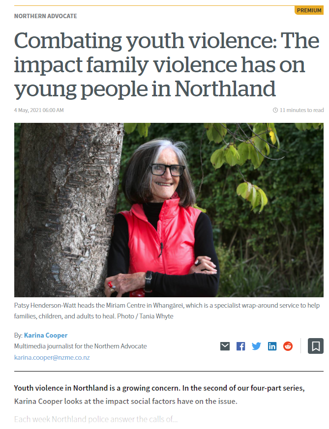 Youth19 family violence findings in The Northern Advocate