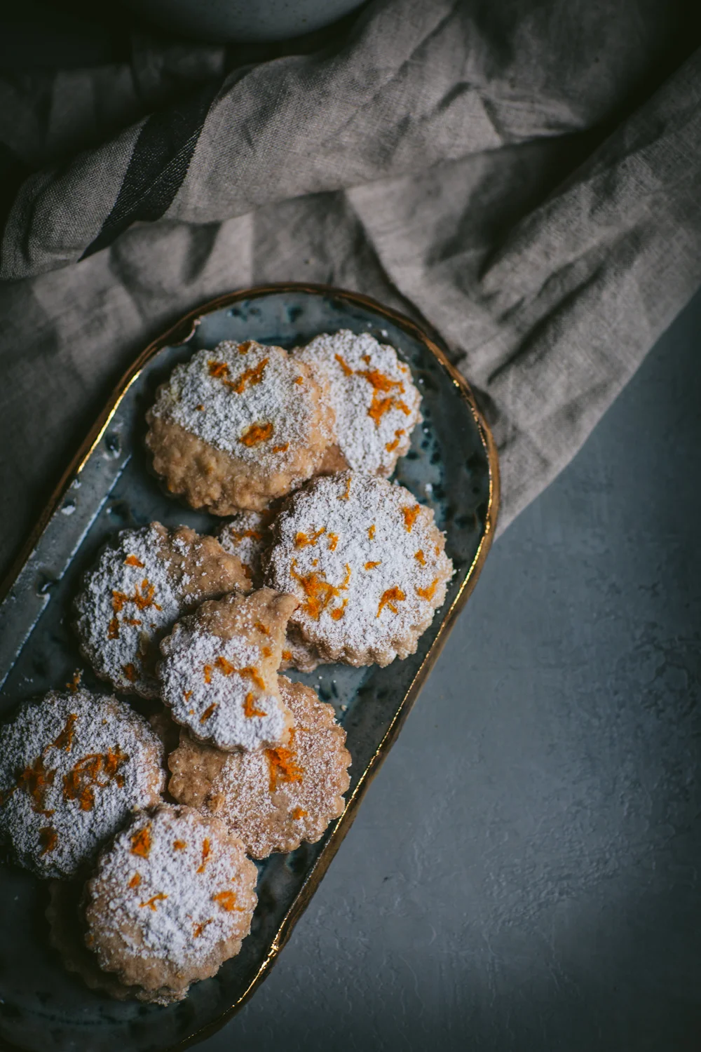 Orange Blossom Shortbread Cookies