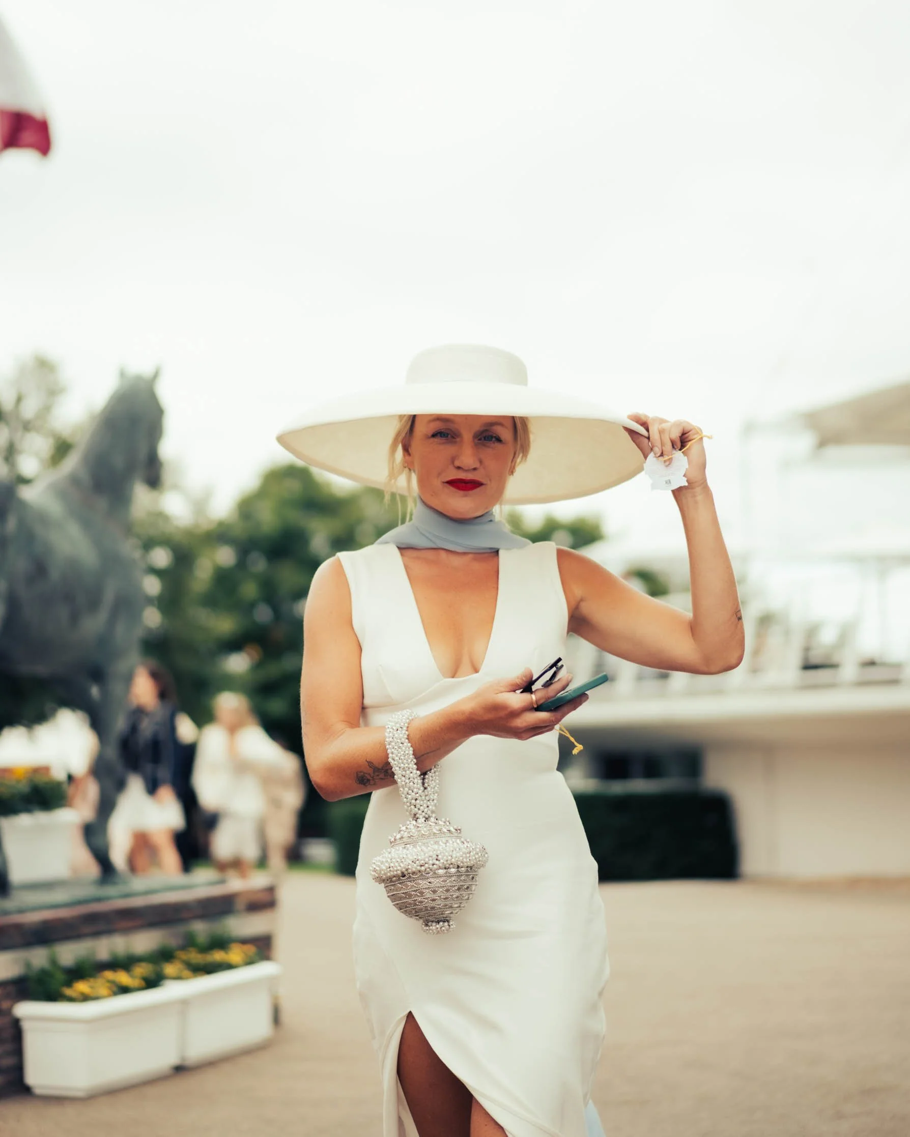  L’Ormarins best dressed finalist at the 2023 Qatar Goodwood races, taking place at the Goodwood Racecourse Chichester, West Sussex. 