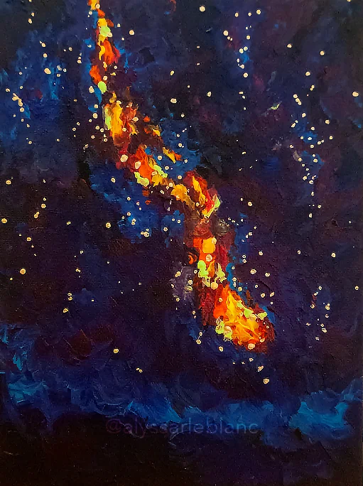 Night 1 Acrylic on canvas 9x12”