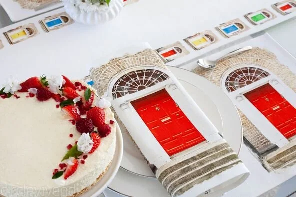 Red Dublin Doors Napkin Set