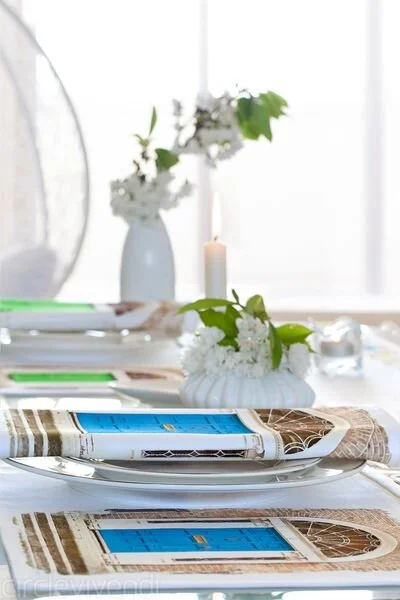 Blue Dublin Doors Napkins Set