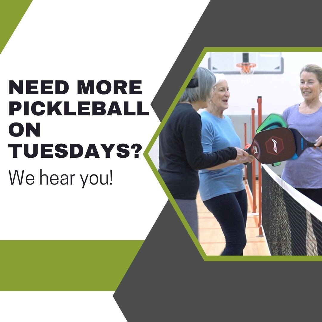 Beginning next Tuesday, we will be holding Adult Pickleball sessions during both the morning and afternoon. Come play from either 9:00 - 11:00 am or from 1:00 pm - 4:00 pm. Pickleball is open to all skill levels and is a great way to stay active whil