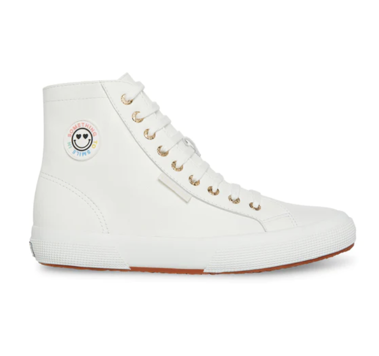 Superga x Something Navy Limited White High-Top Sneaker