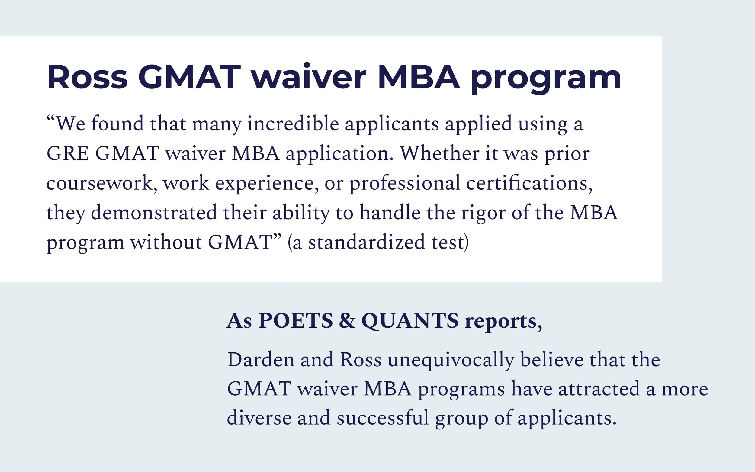 Ross MBA GMAT waiver All you need to know — MBA and Beyond