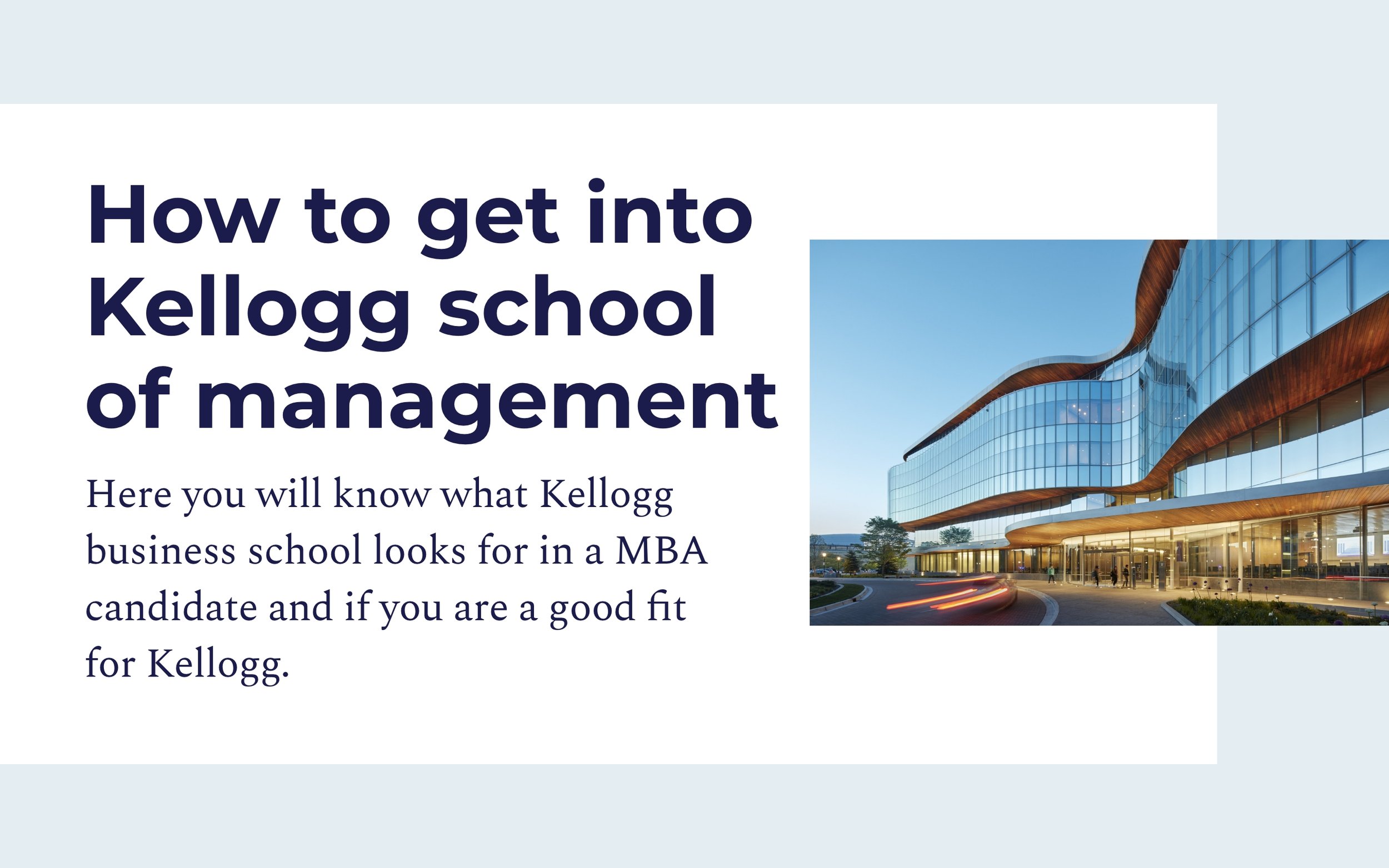 kellogg school of management mba essay