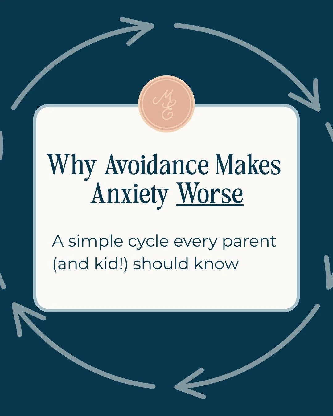 Avoidance brings quick relief, but it also teaches the brain that anxiety is dangerous. Over time, the cycle grows stronger.

The way forward? Facing anxiety in small, supported steps. 💡

👉 Save this post as a reminder the next time worry shows up.