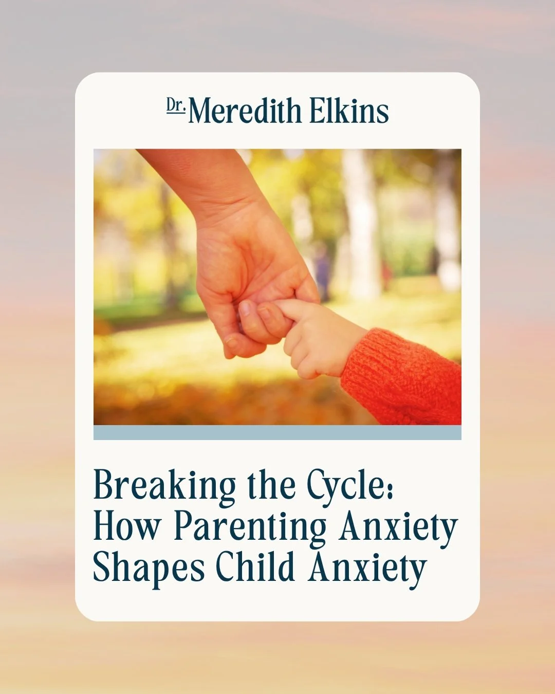 Anxiety can feel contagious in families. When kids express anxiety, parents' anxiety surges too. We often step in to overprotect, avoid triggers, or offer constant reassurance. This decreases kids' anxiety&ndash;and ours, too!

This is such a natural