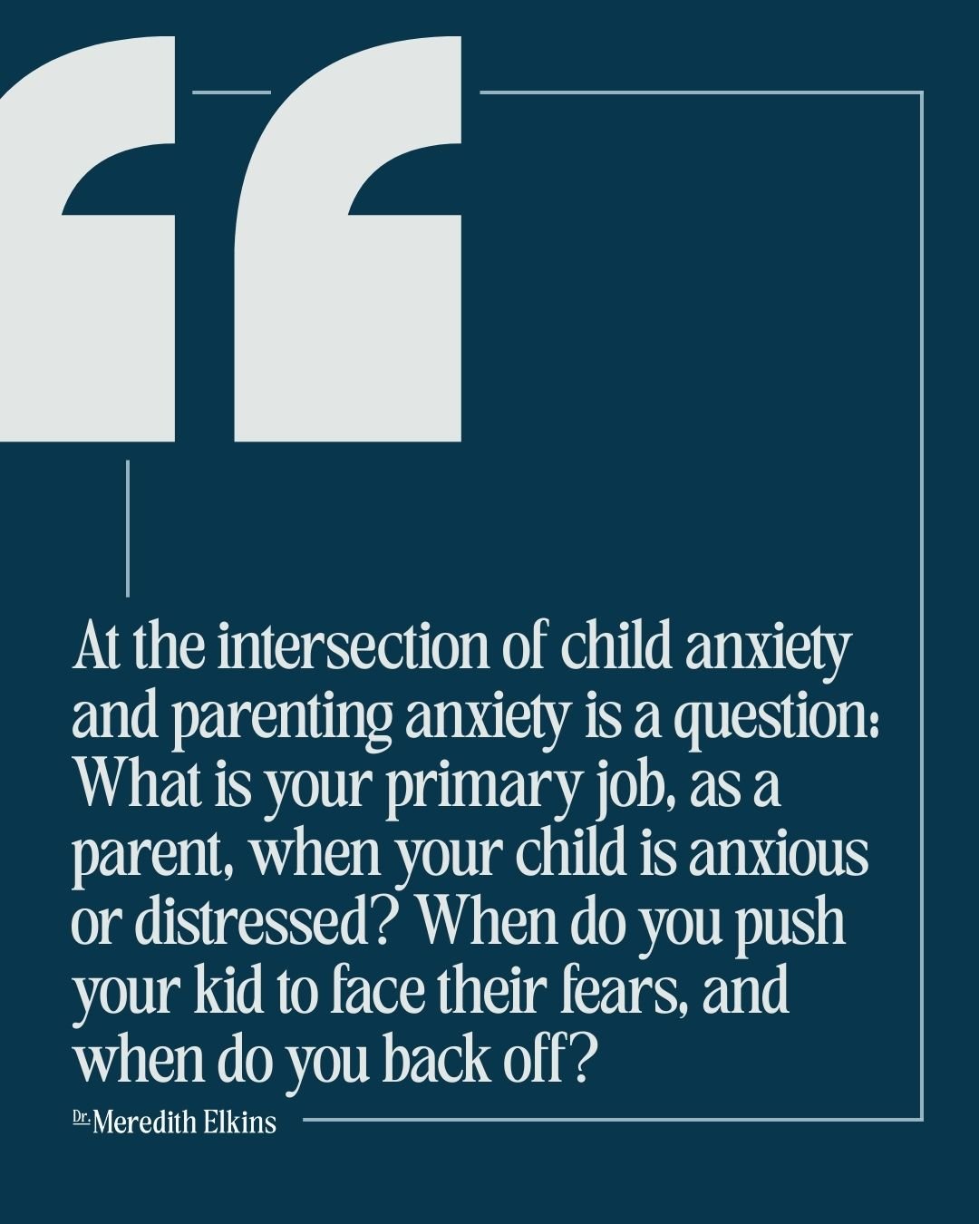 Parents often ask, "What is my role as a parent when my child is anxious?"

When should we encourage our children to face something that feels difficult, and when is it more helpful to step back?

Finding that balance is often at the heart 