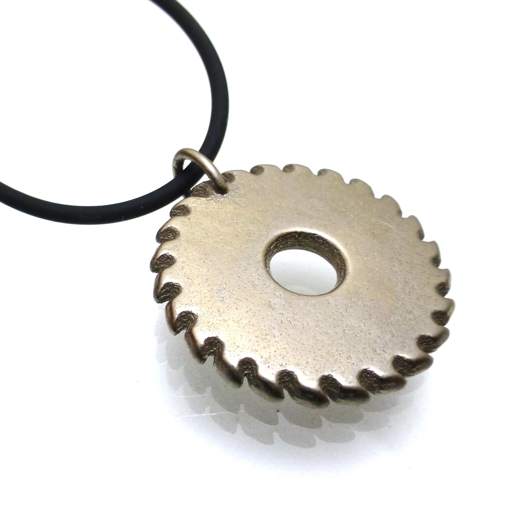 3D Printed Saw Blade Necklace - Steel