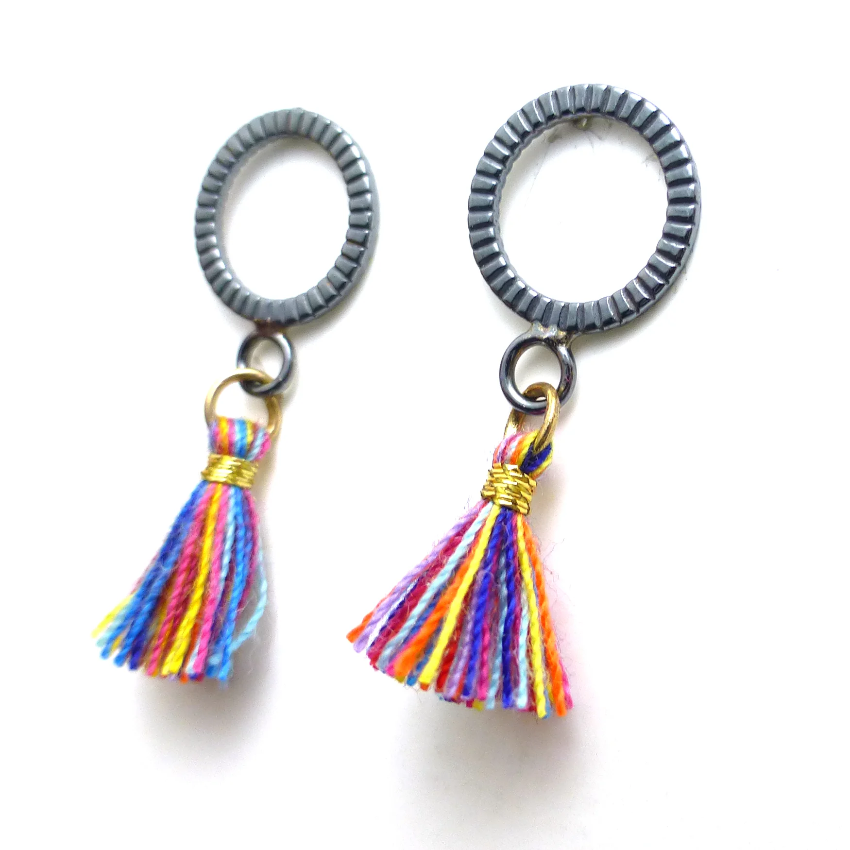 Rainbow Mini Tassle earrings 3.JPG