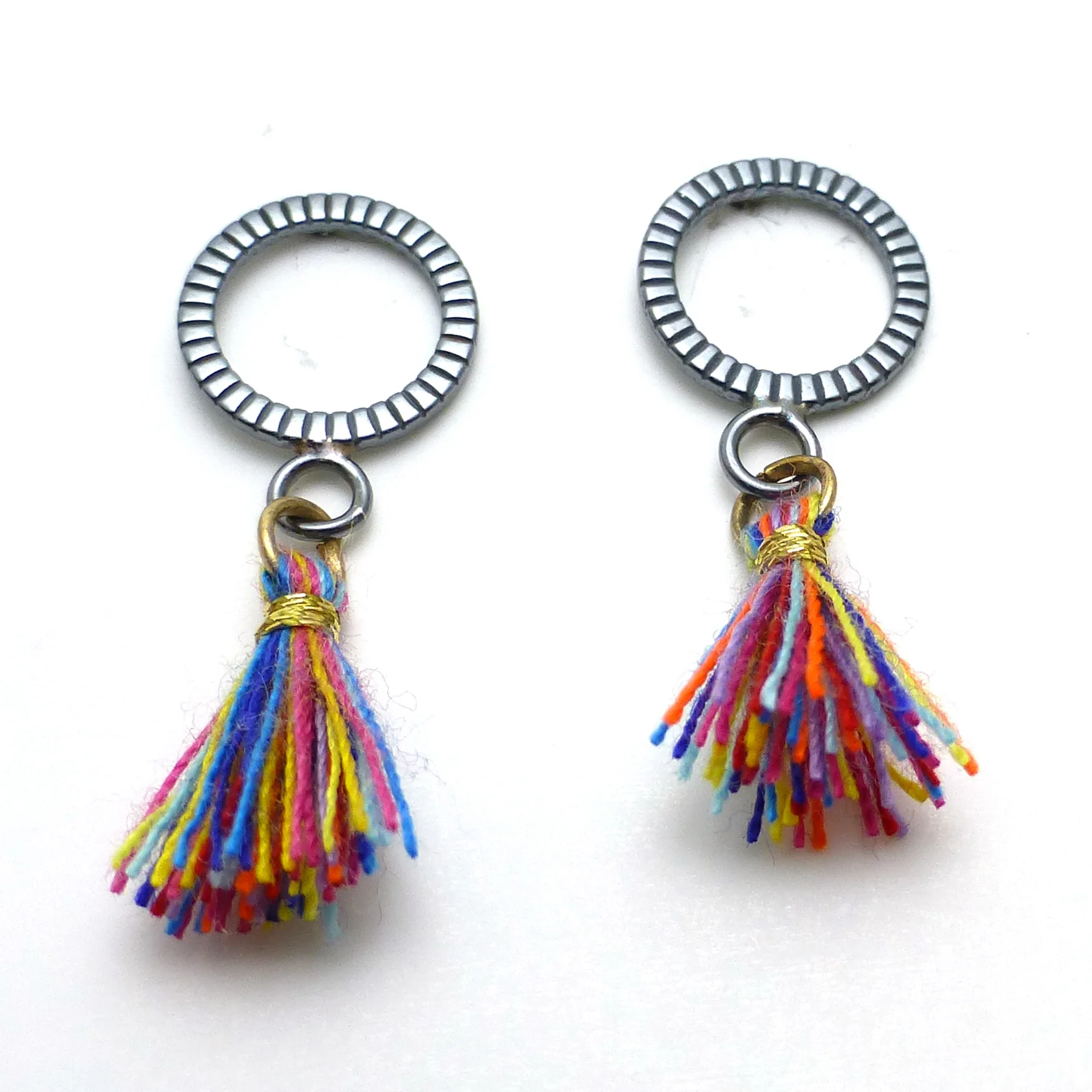 Rainbow Mini Tassle earrings 4.JPG