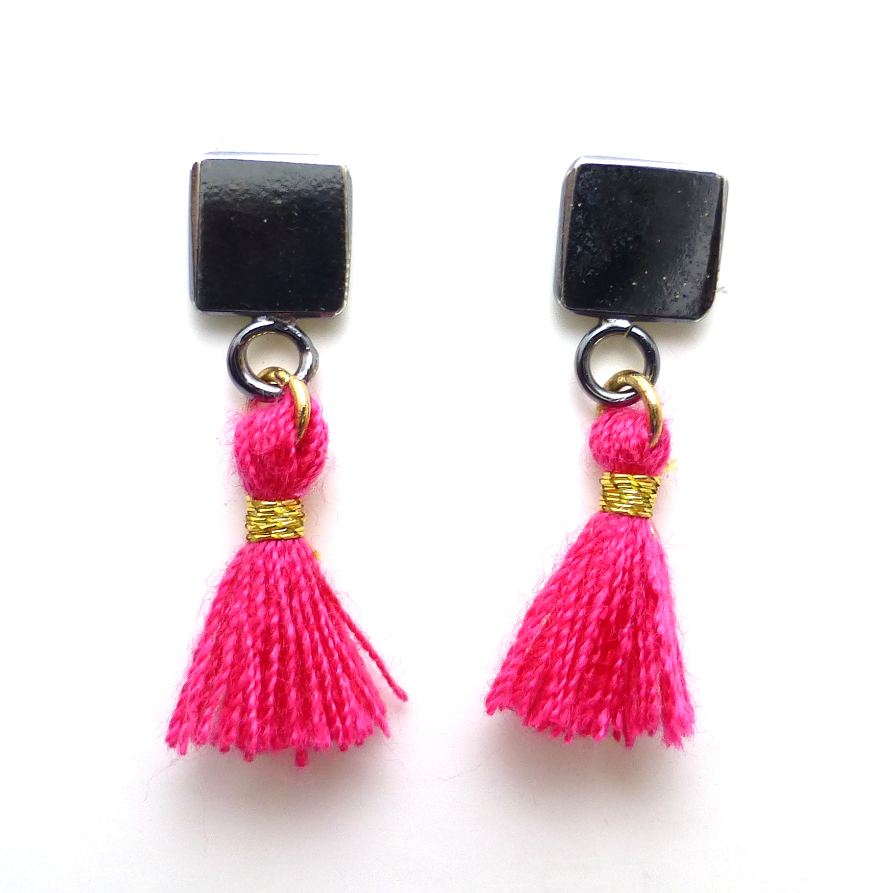 Pink Mini Tassle earrings 2.JPG