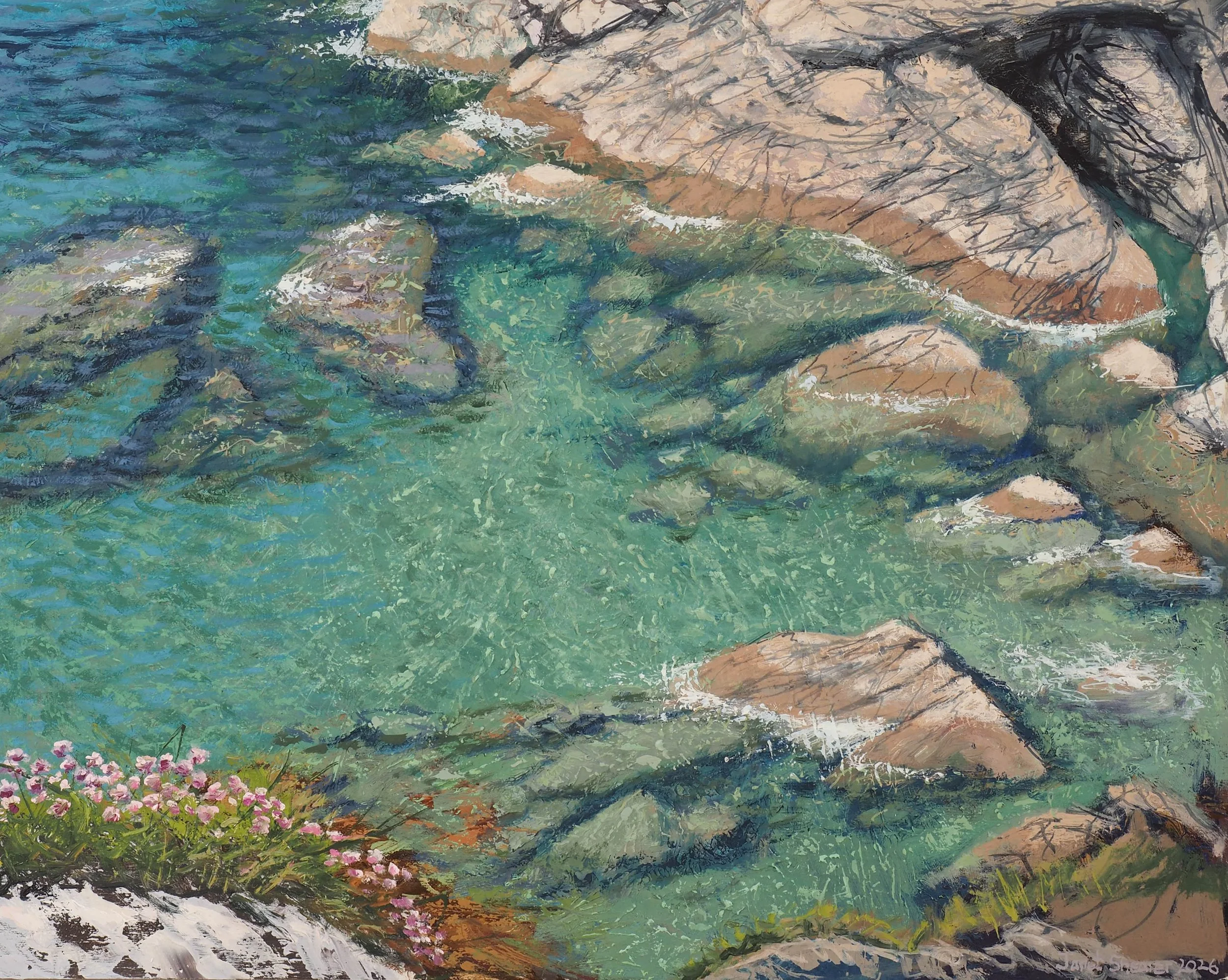 Clifftop view of Epphaven £1750.00 at the studio